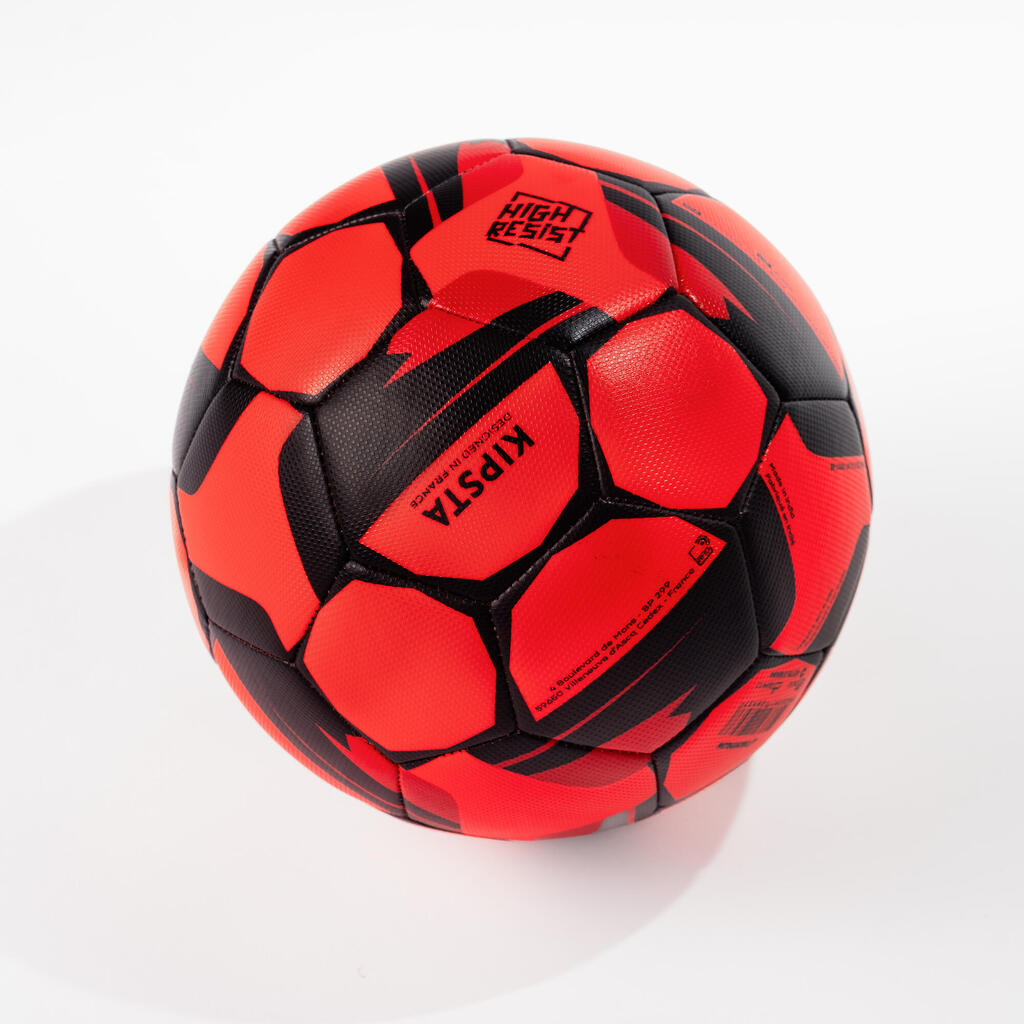 Training Ball Resist, Taille 5, Cousu machine, Revêtement caoutchouc, Rouge
