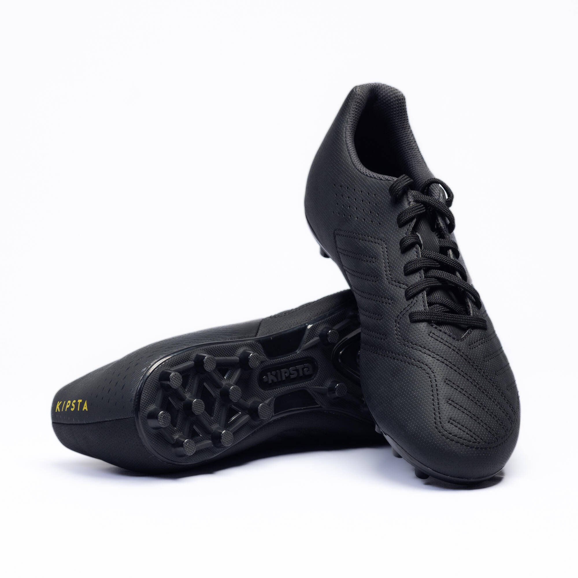 Men's Football Boots for Firm Ground Agility 140 - Black/Grey -  2
