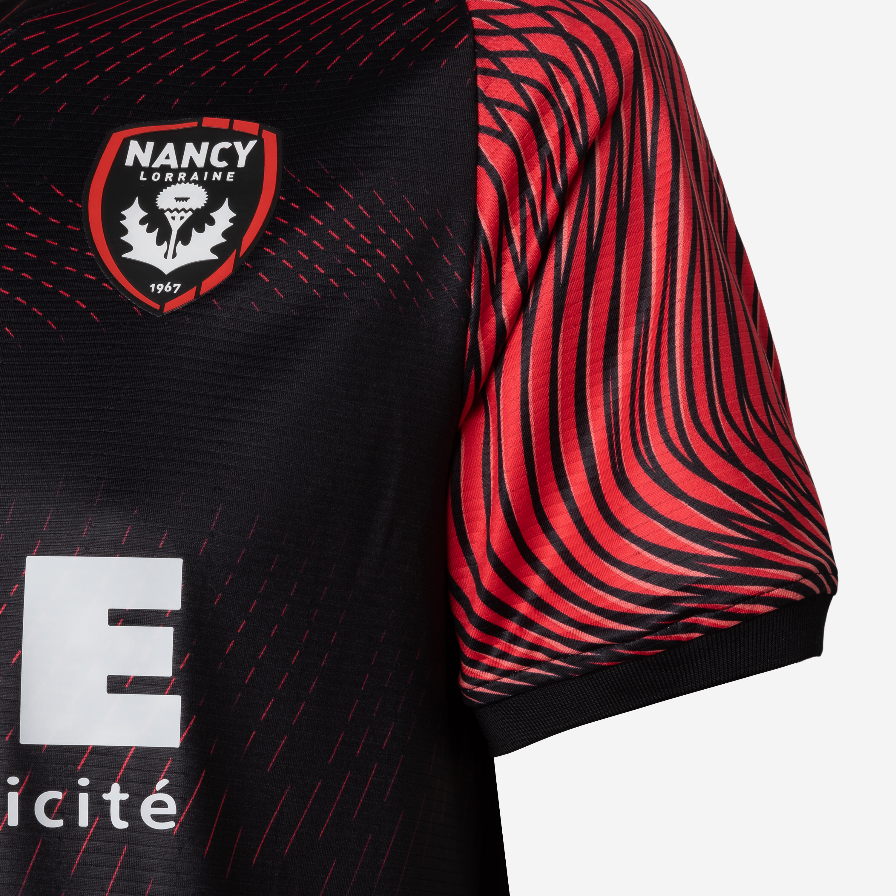 Officieel voetbalshirt AS Nancy Lorraine uit 25/26 zwart/rood | Decathlon