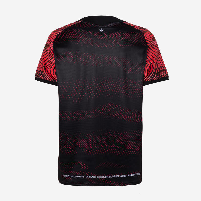 Tricou Oficial AS Nancy Lorraine deplasare 25/26 Negru-Roșu