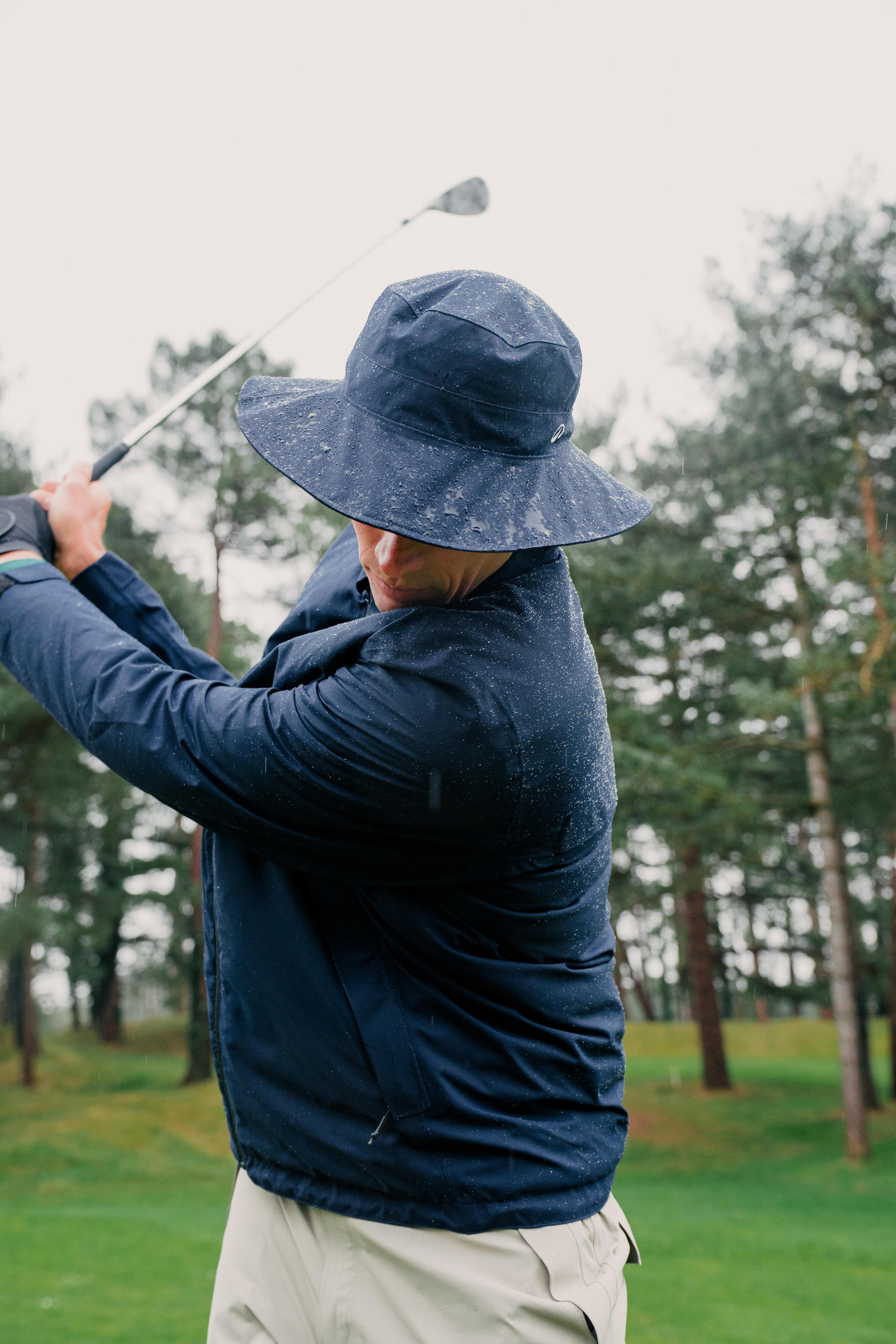 Wasserdichte Golf-Regenjacke Herren, RW500 marineblau 11/14