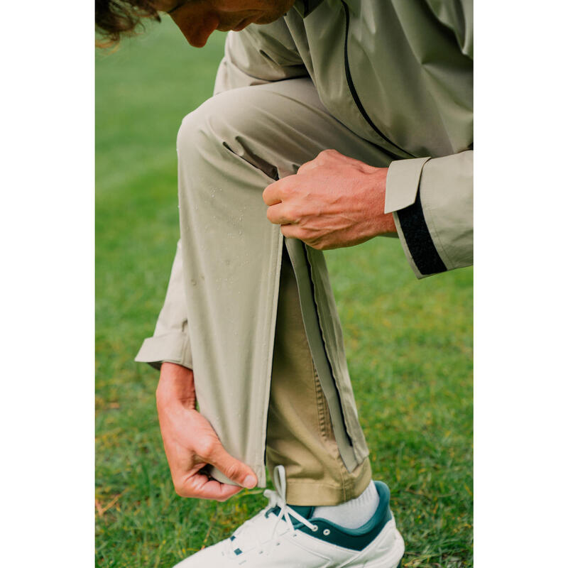 Pantalon impermeabil de ploaie golf RW500 Bej