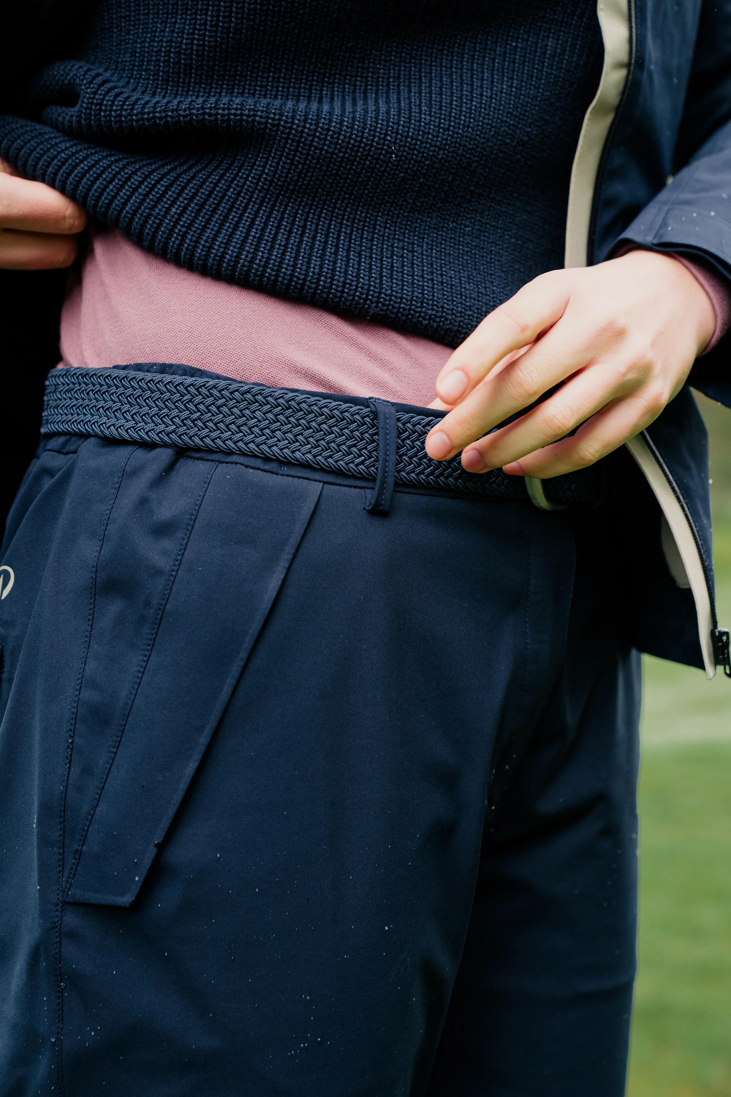 Pantalón de golf impermeable azul marino para mujer RW500 17/18