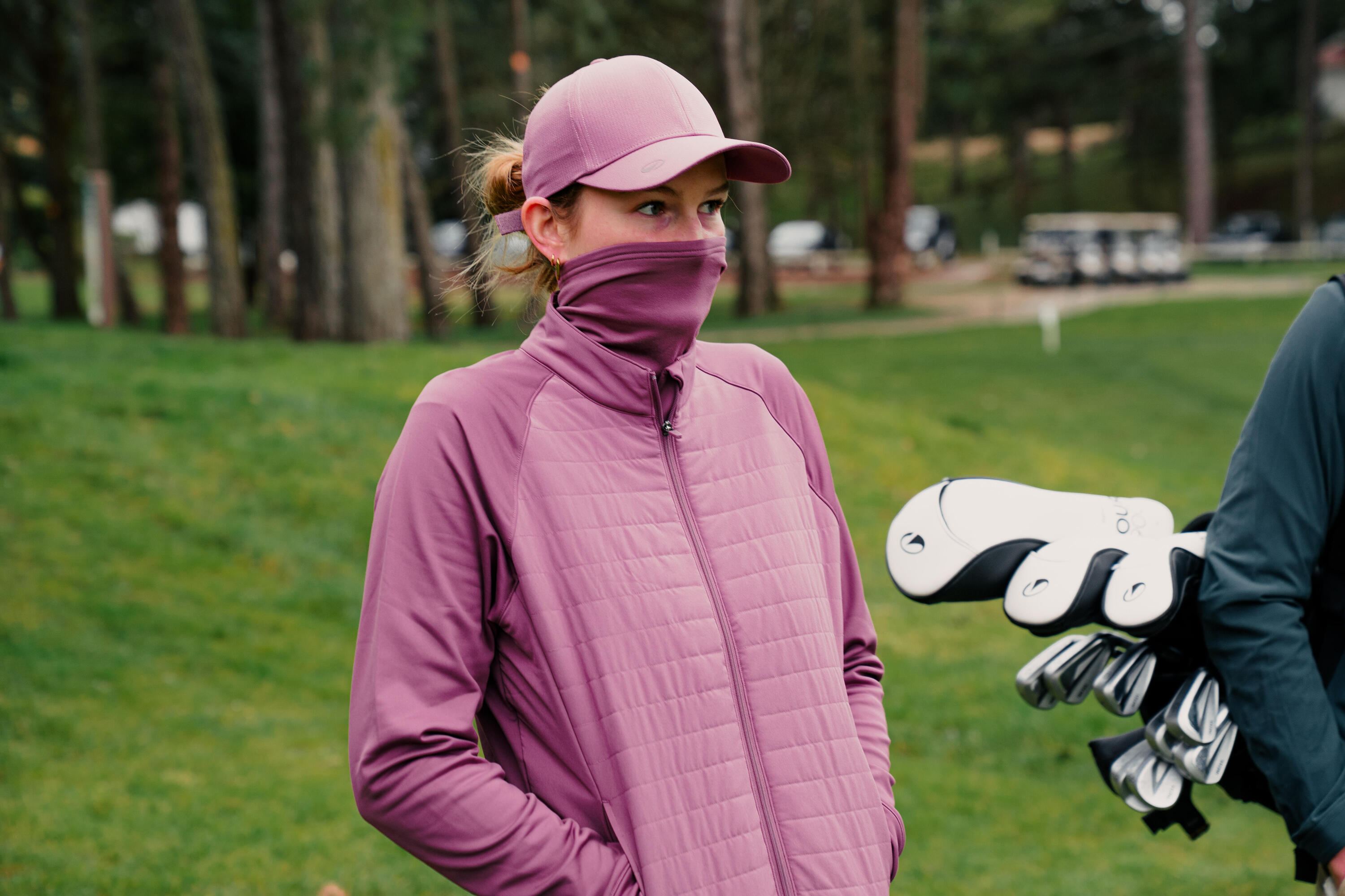 Veste hiver golf Femme, CW500 rose foncé 10/10