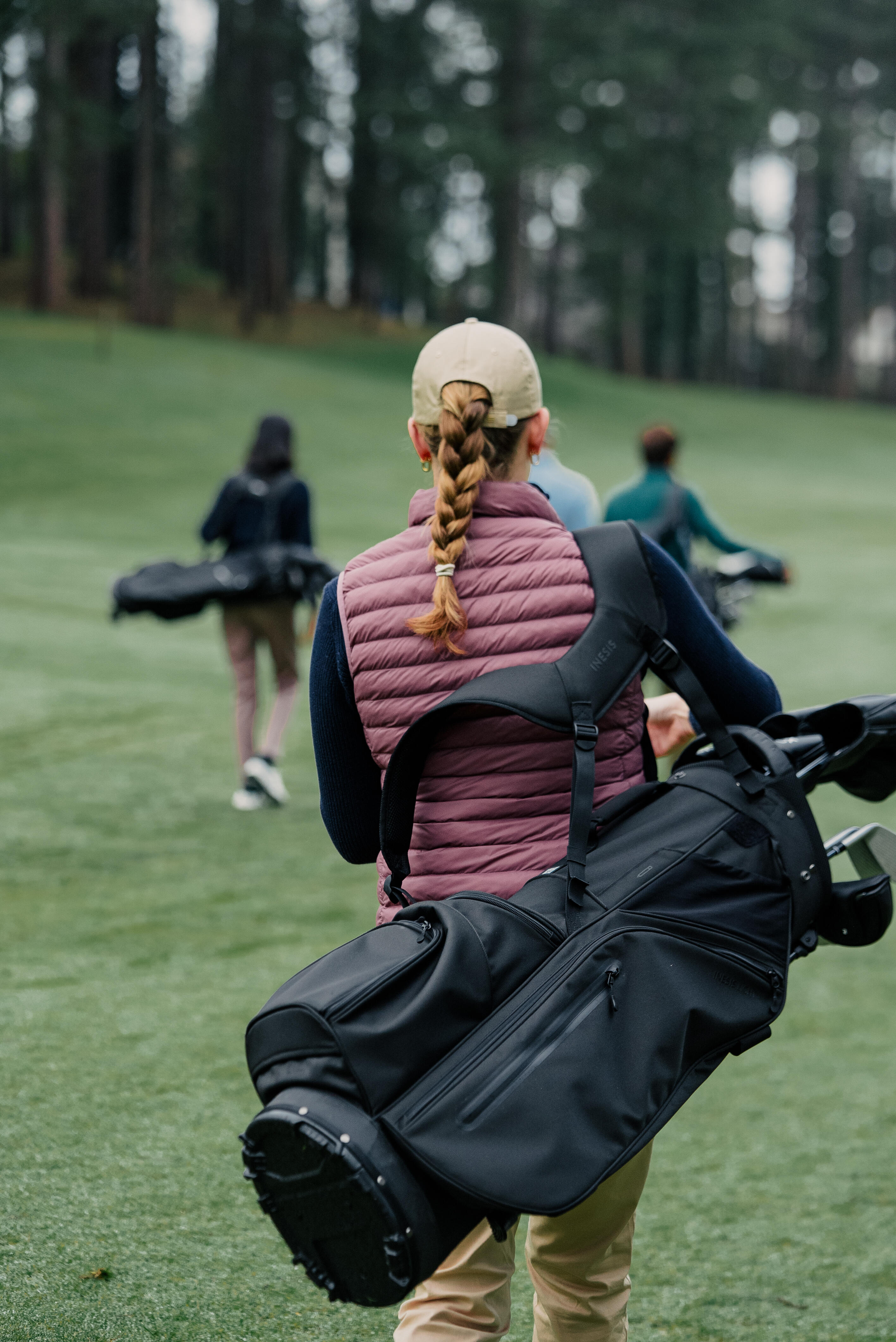 Doudoune de golf sans manches Femme, MW500 violet grisé 14/14