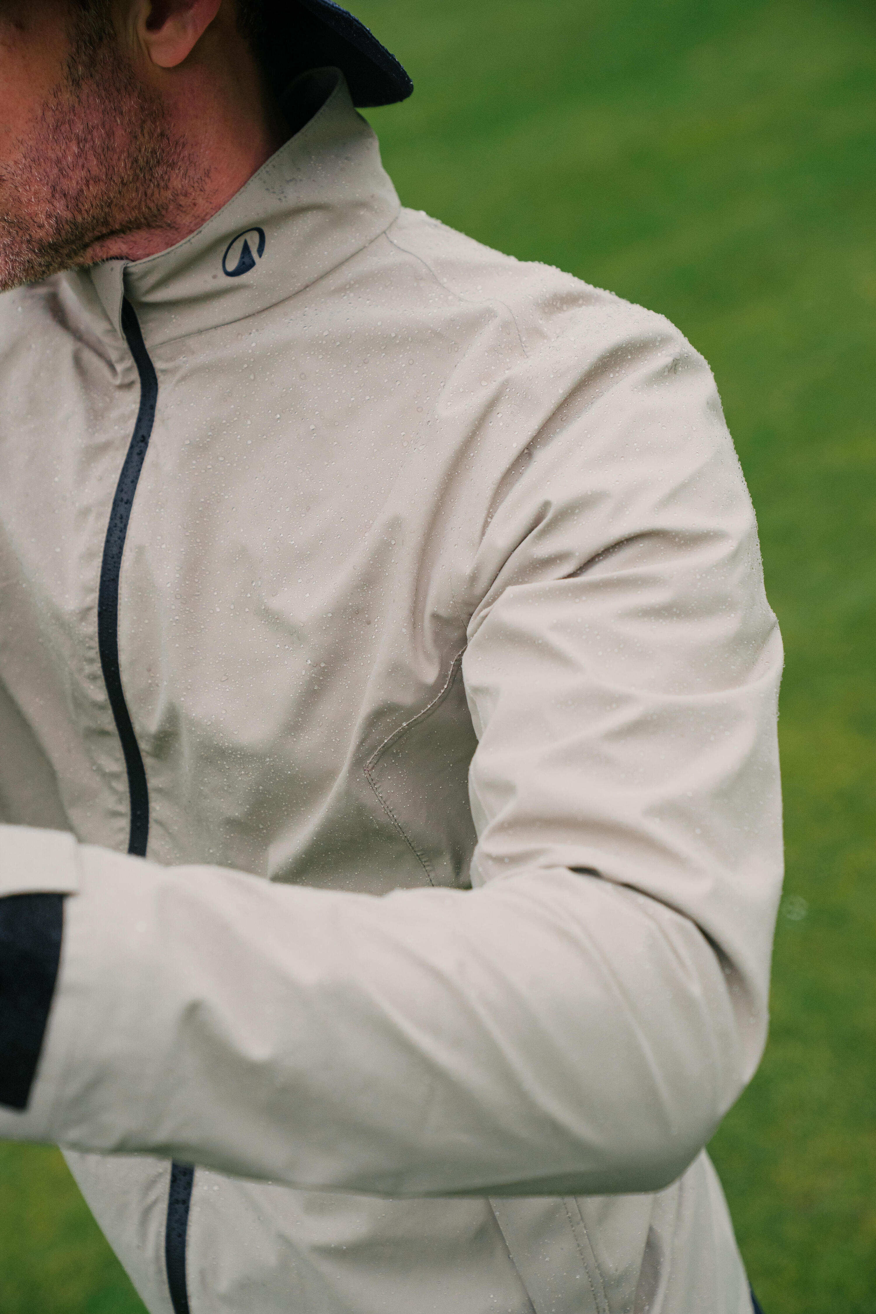 Veste de pluie de golf imperméable Homme, RW500 beige 14/14