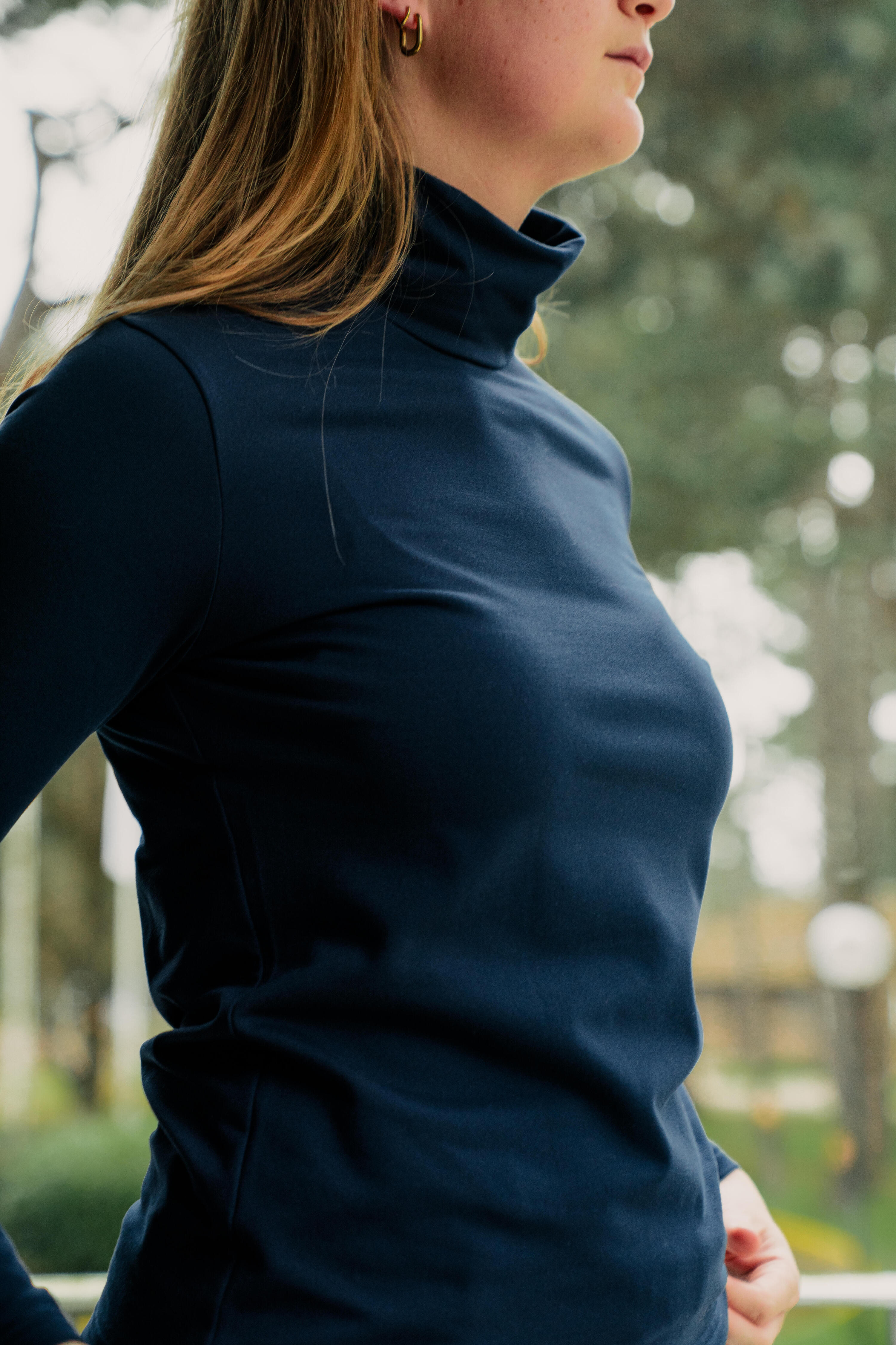 Sous-pull de golf thermique col roulé femme, CW500 bleu marine 8/11