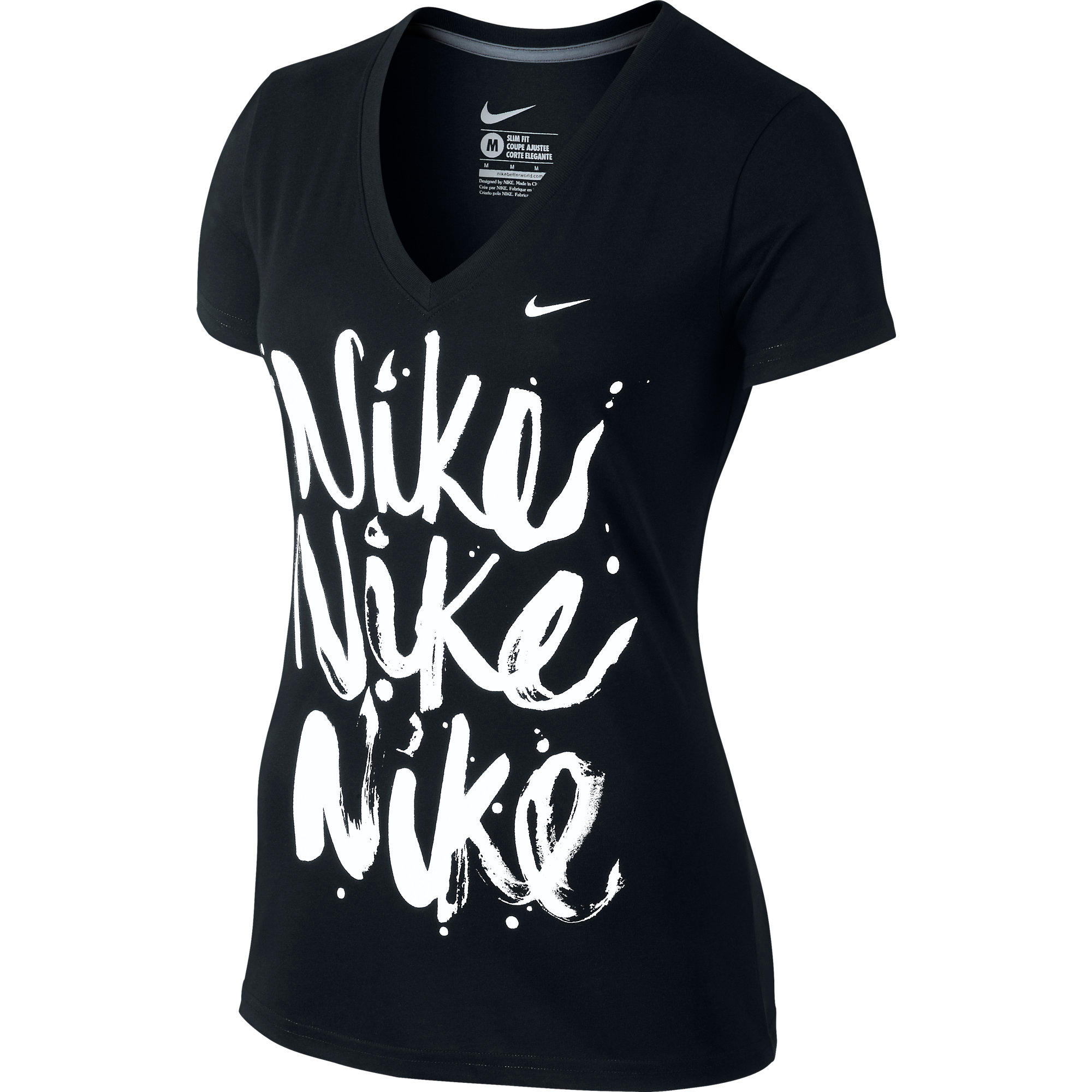 NIKE Women's Fitness T-Shirt - Black