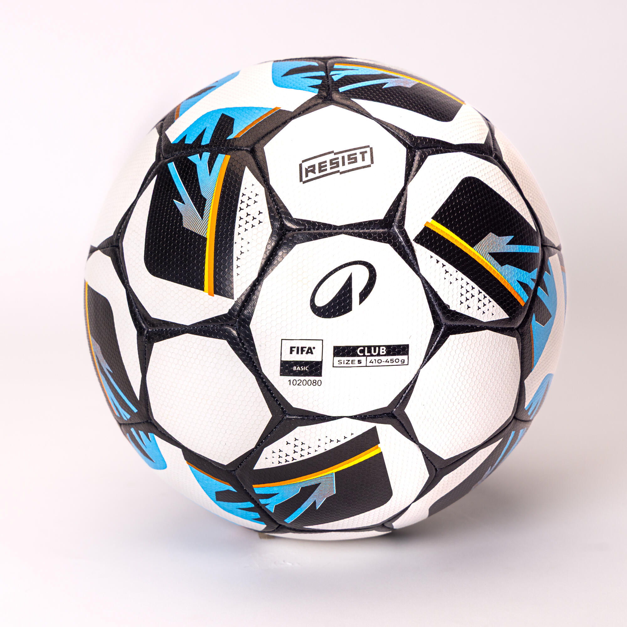 Club Ball Resist Size 5, Hybrid Technology, Rubber Coating - White