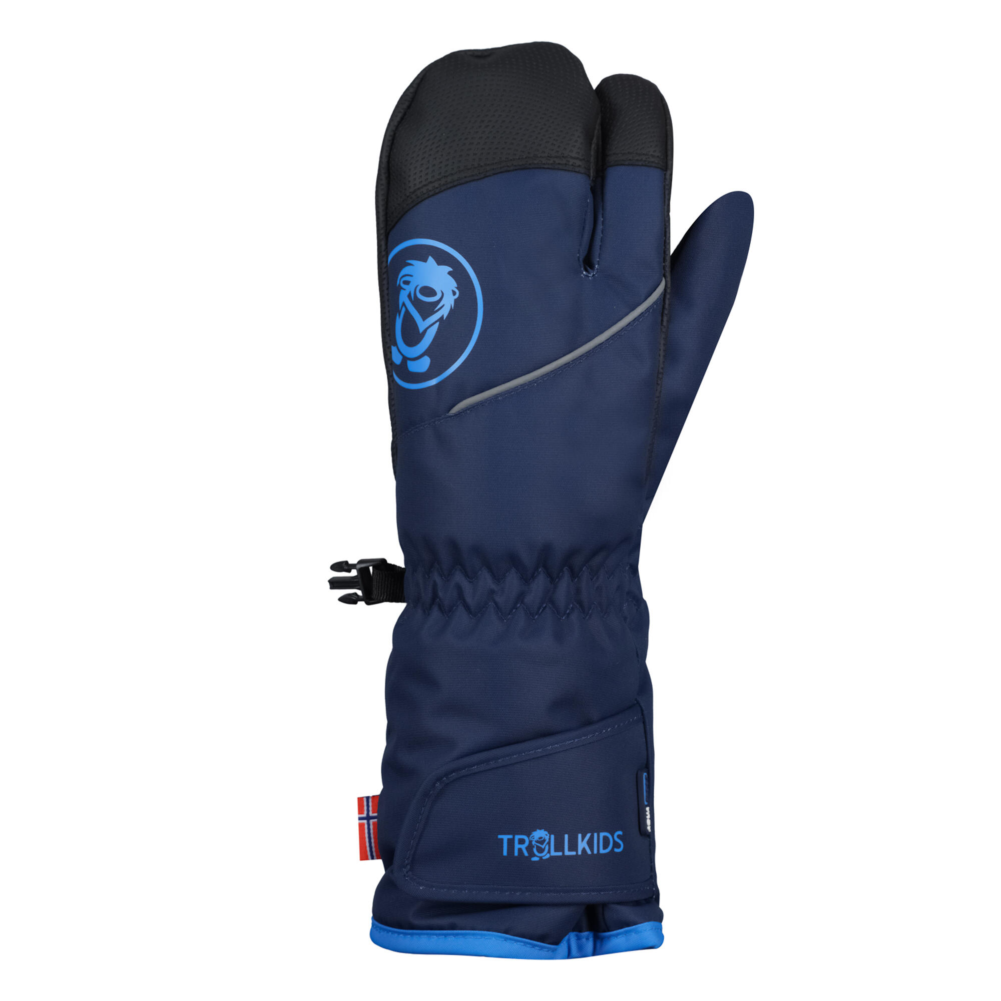 Trollkids Dreifingerhandschuhe Kinder - blau/schwarz 2/3