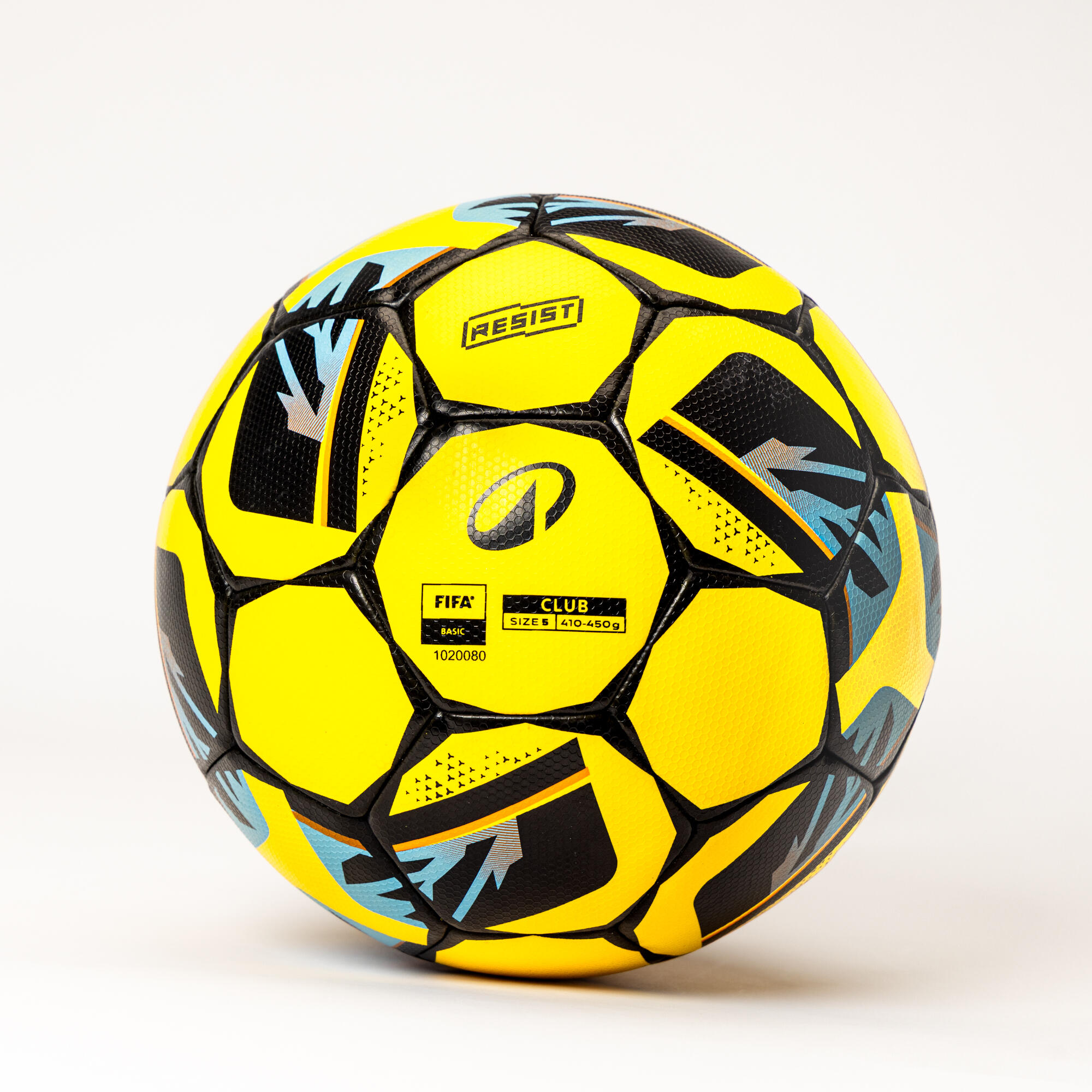 Club Ball Resist Size 5, Hybrid Technology, Rubber Coating - Yellow