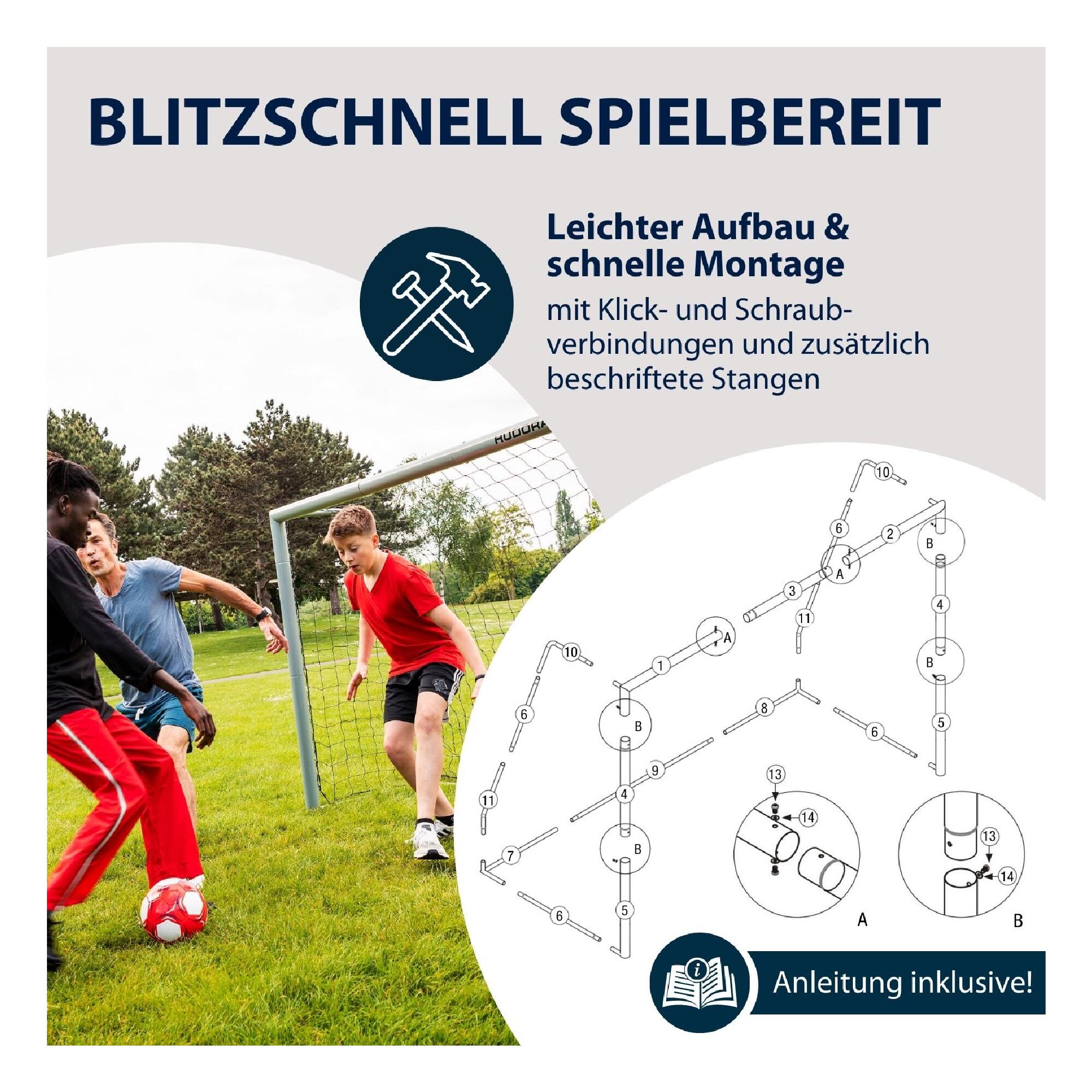 Gebraucht - Fußball Tor Größe M - HUDORA Expert 180 5/9