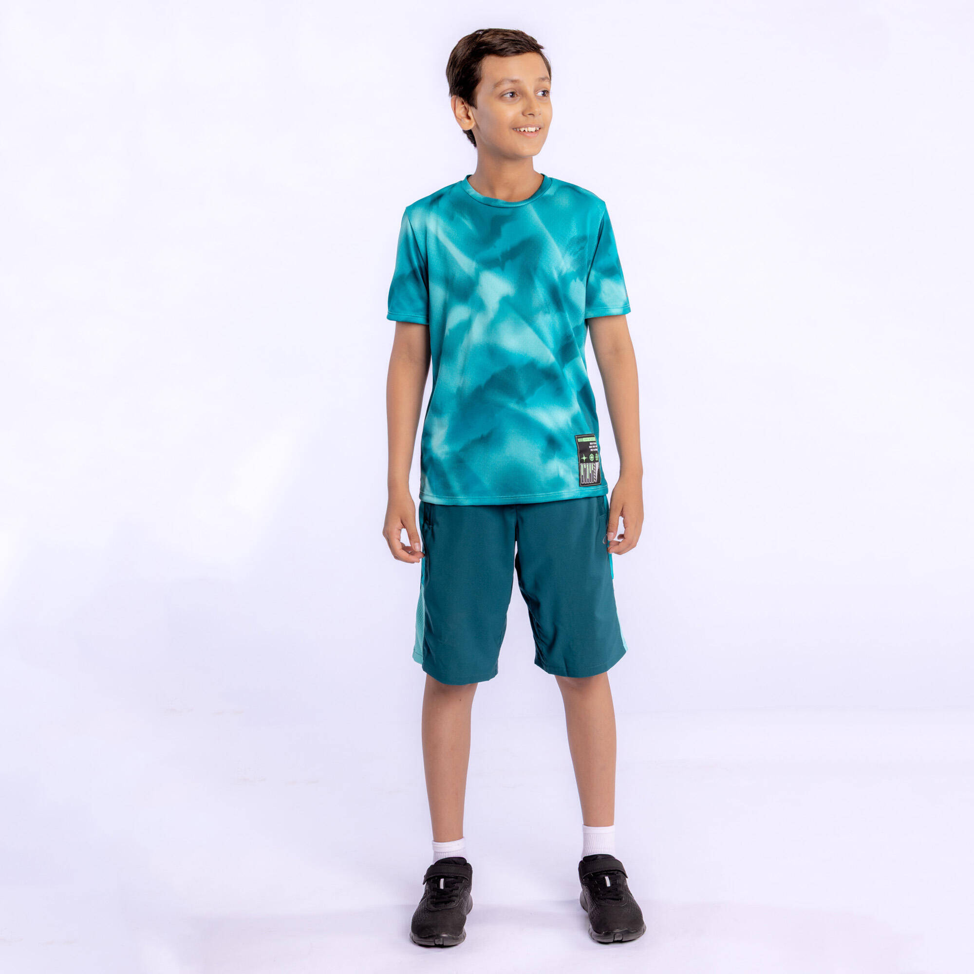 Kids' Breathable Multisports T-Shirt - Turquoise -  1