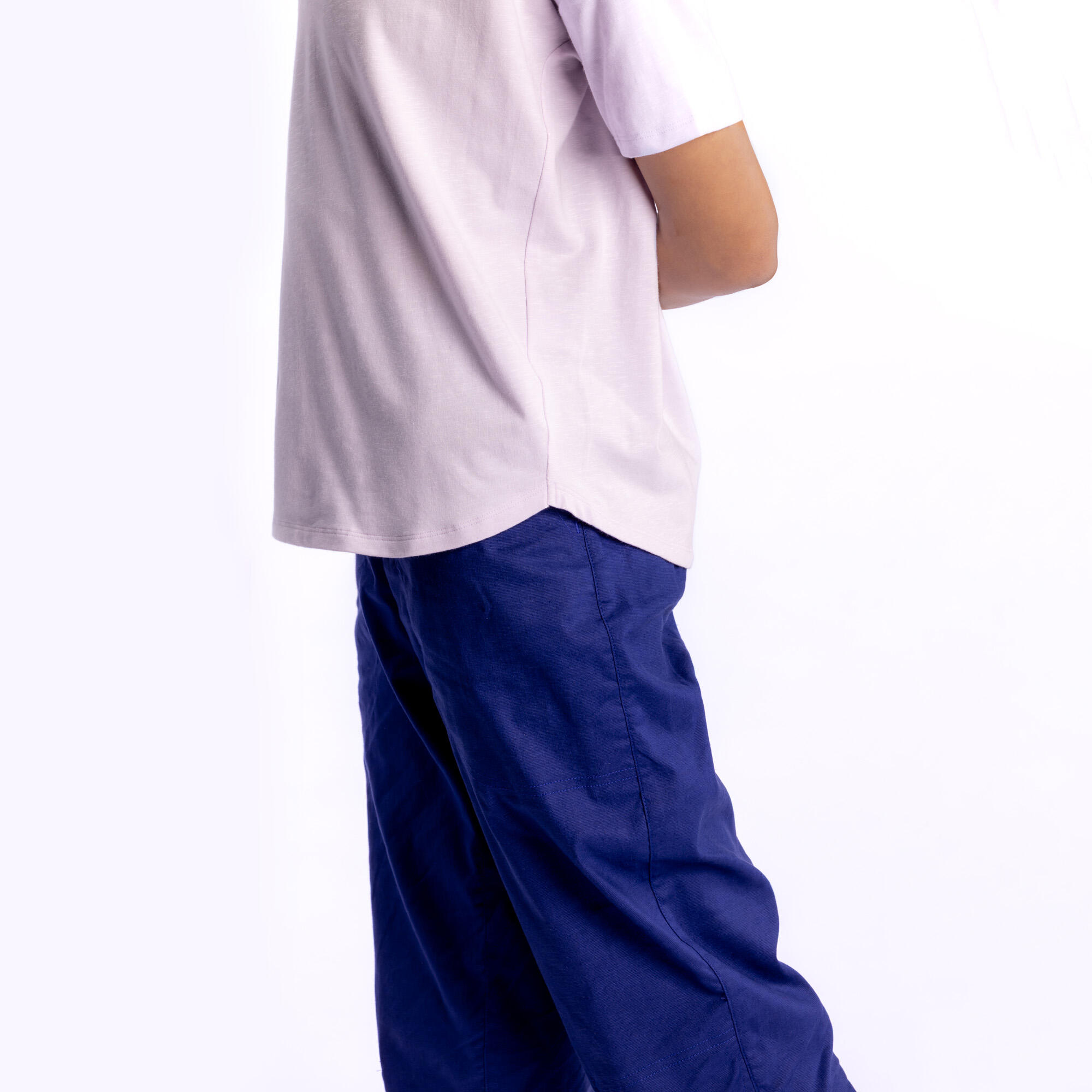 Women's Short-Sleeved Yoga T-Shirt - Purple/Lilac/Pastel