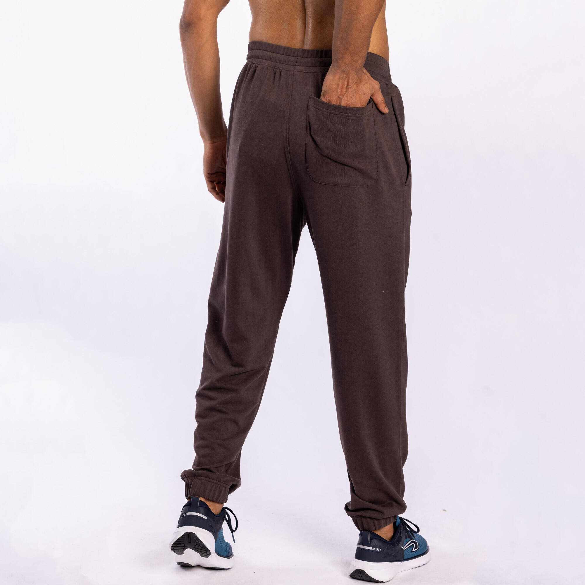 Men's Regular Fitness Jogging Bottoms - Khaki Green -  4