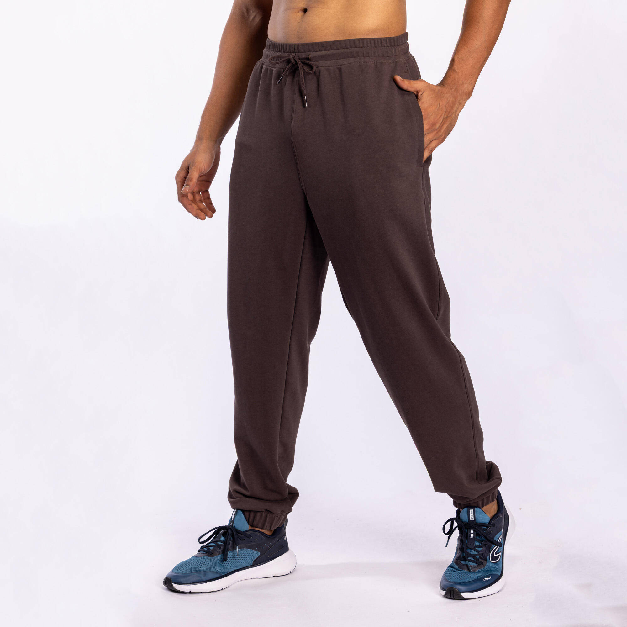 Men's Regular Fitness Jogging Bottoms - Khaki Green -  3