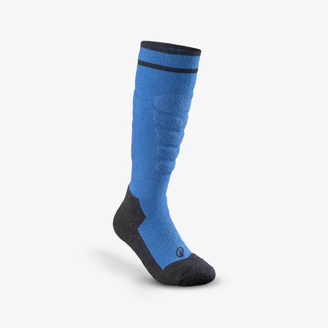 WEDZE Kids’ warm and comfortable ski socks 500 - Blue