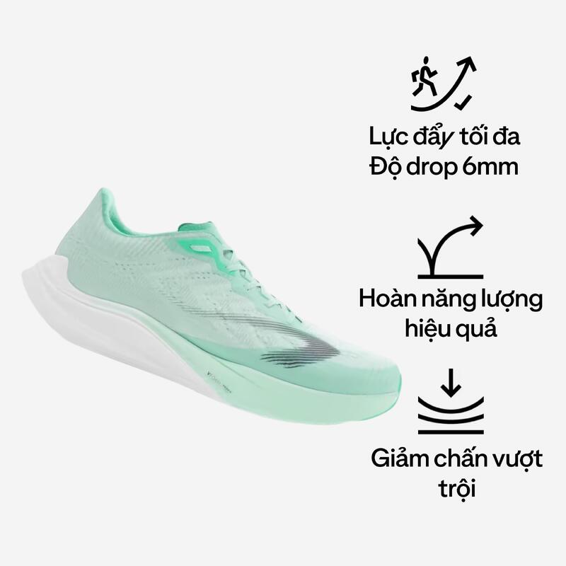 Încălţăminte Alergare pe asfalt KIPRUN KD900 LIGHT Verde-Mov Bărbați