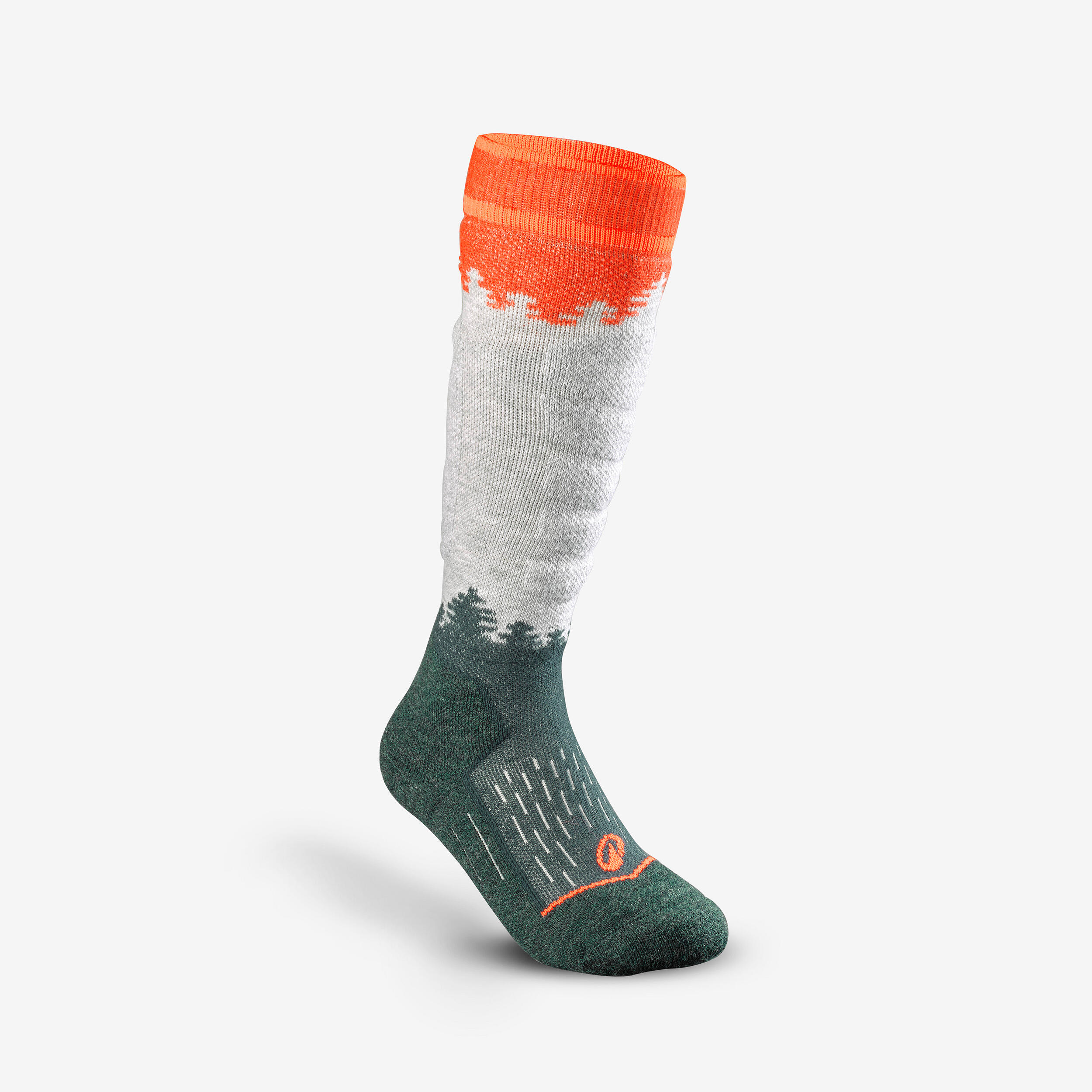 WEDZE Skisocken Kinder warm bequem - 500 rot