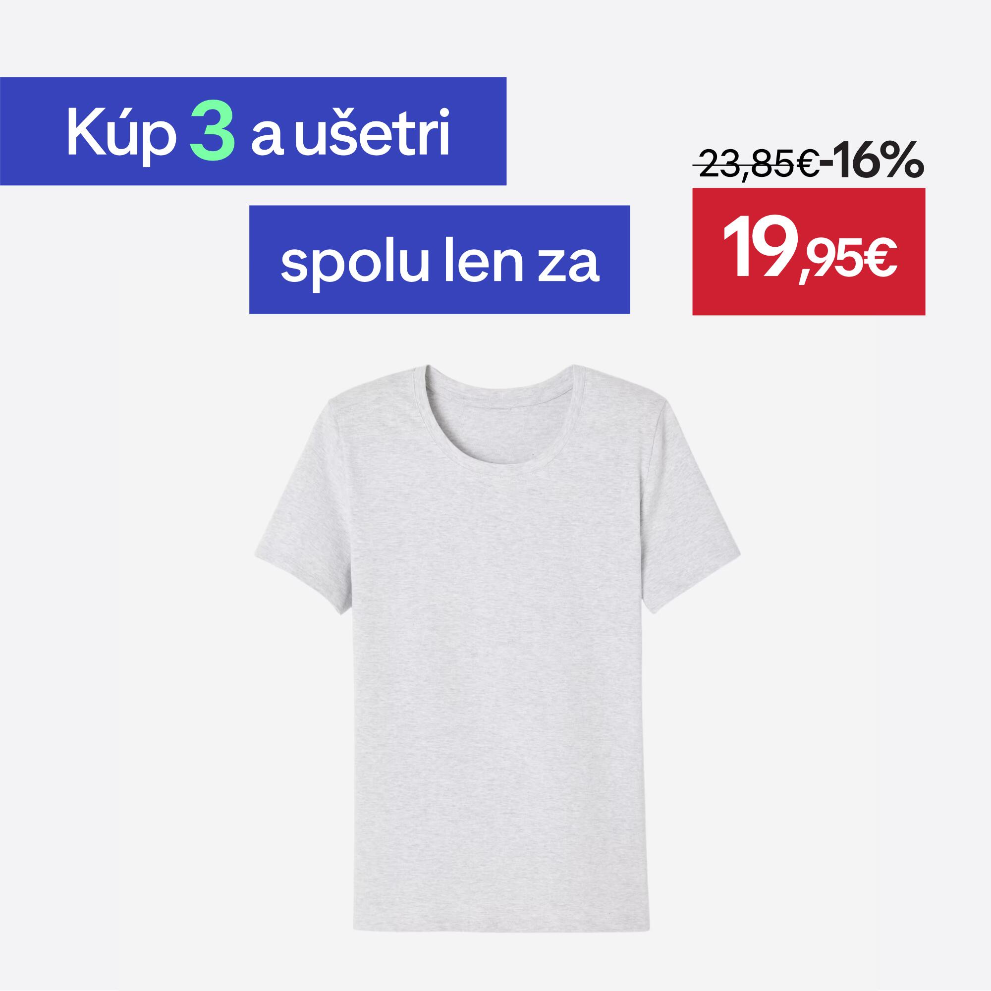 DOMYOS Dámske fitness tričko z recyklovanej bavlny sivé S