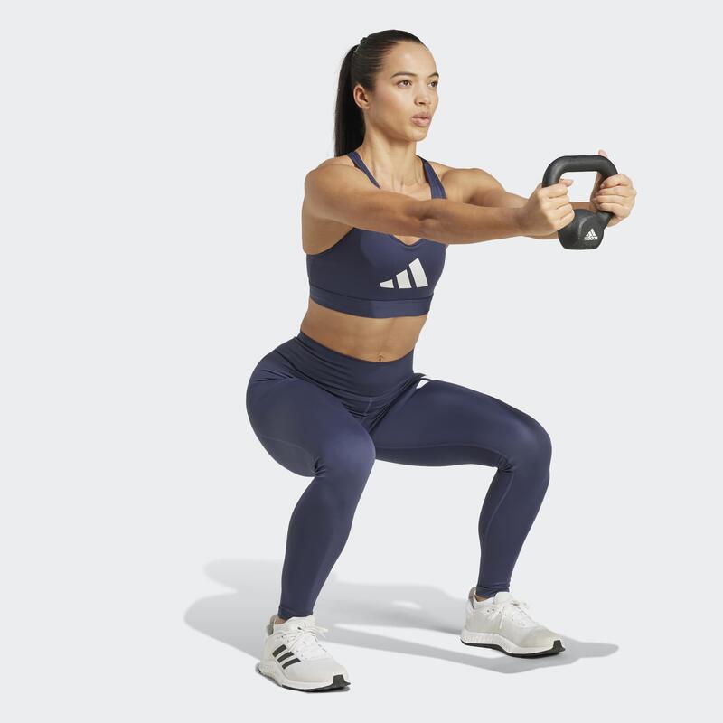 Colanți ADIDAS Imprimeu logo Albastru Damă
