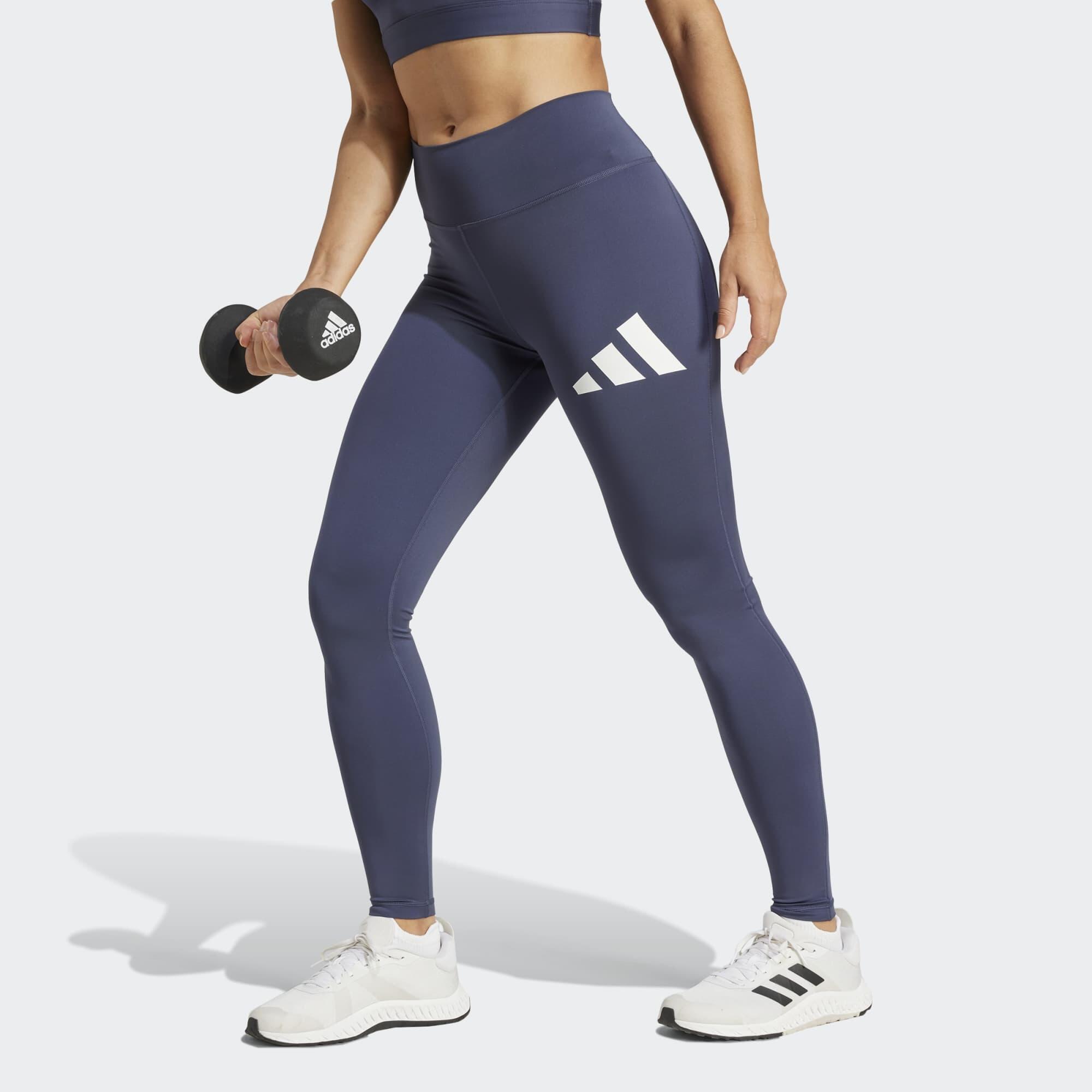 Colanți ADIDAS Imprimeu logo Albastru Damă