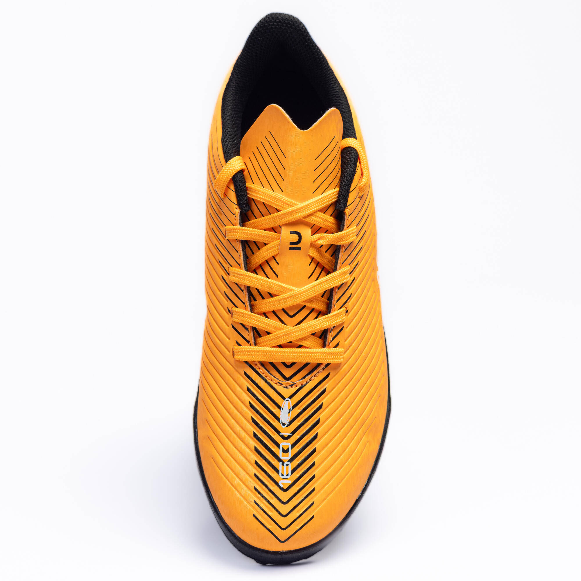 Kids' Natural Pitch Lace-Up Football Boots 160 - Orange/Black -  5