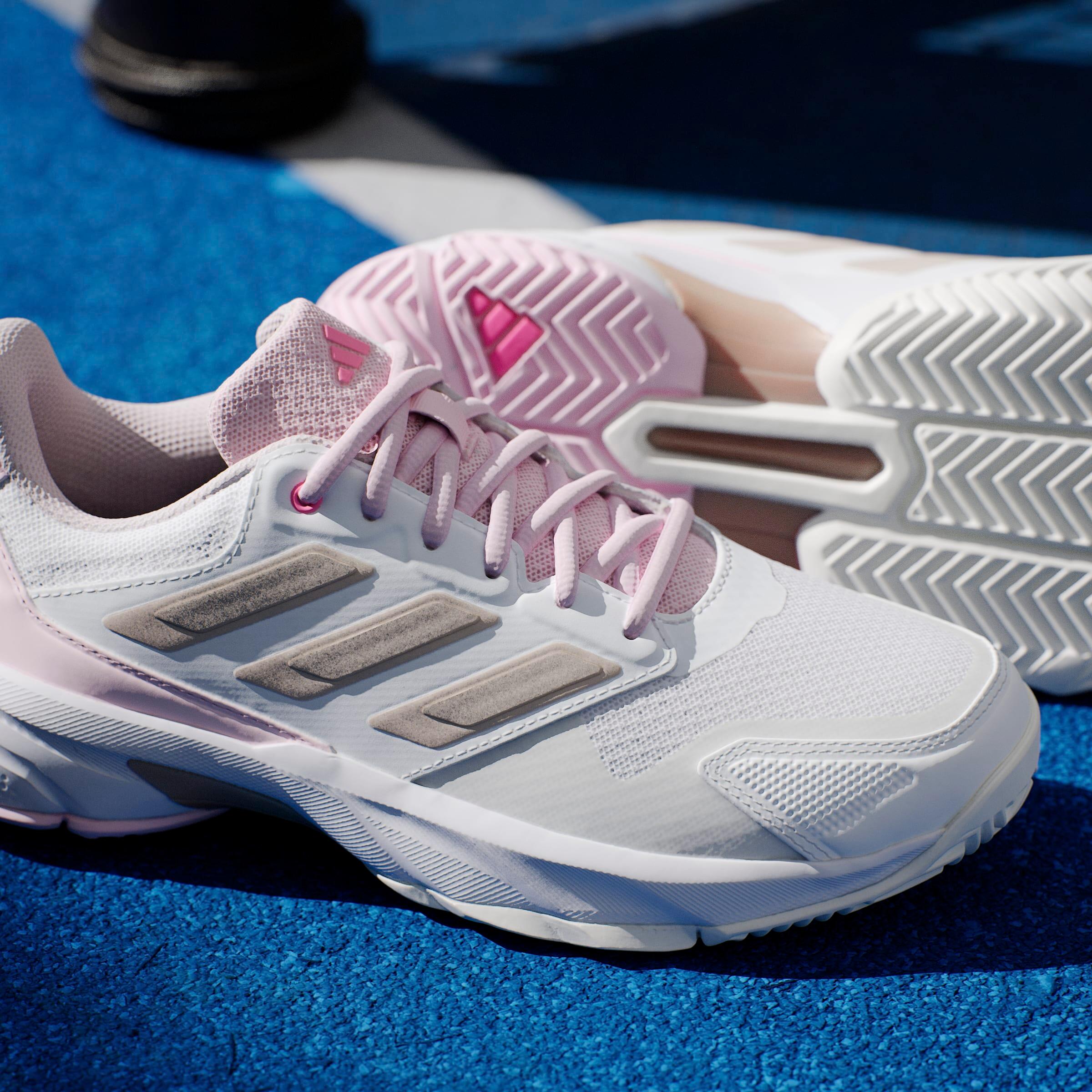 Tennisschuh Damen Multicourt - Adidas Courtjam Control 3 weiss rosa 16/17