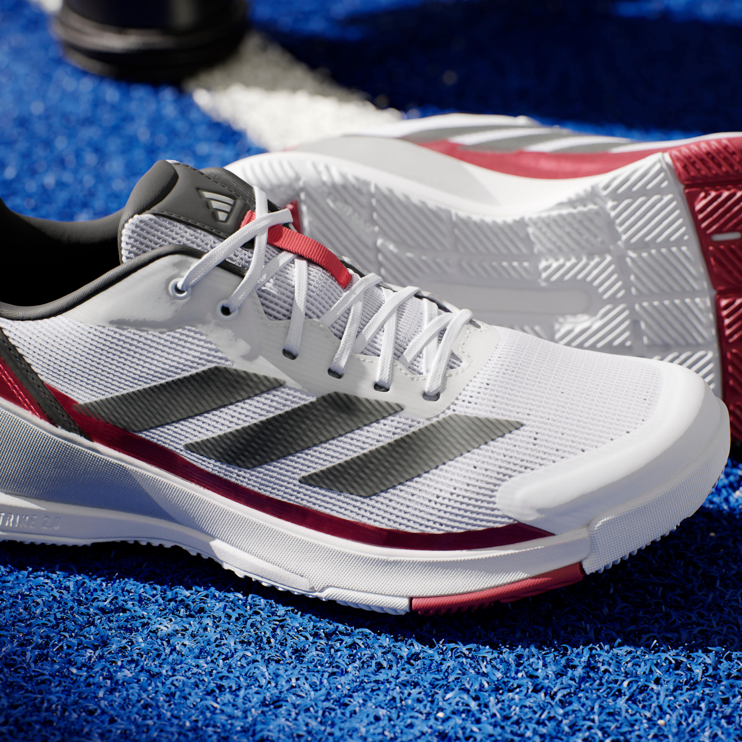 Chaussures de padel Homme - Adidas Crazyquick LS Padel Rouge 19/22