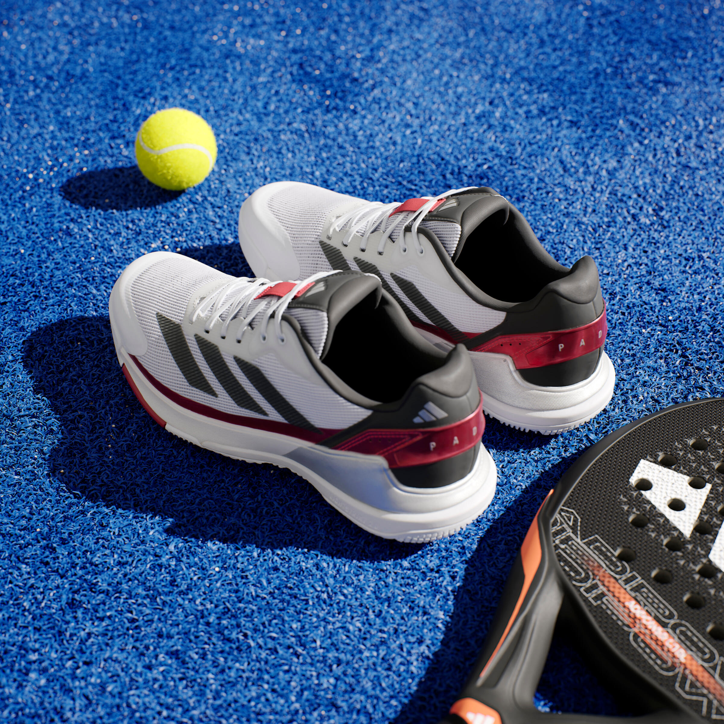 Chaussures de padel Homme - Adidas Crazyquick LS Padel Rouge 14/22