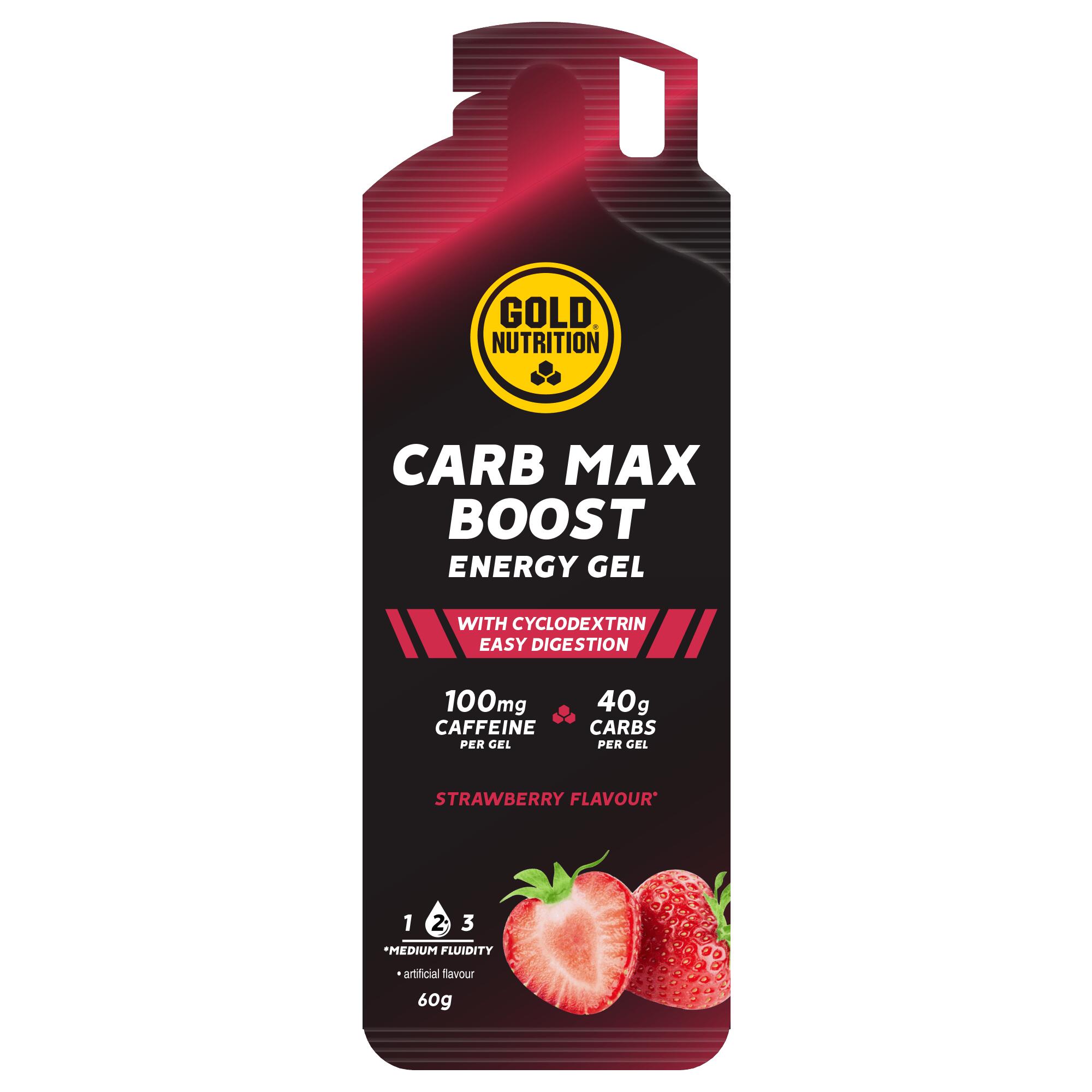 GOLD NUTRITION Gel Energético Gold Nutrition Carb Max Boost Morango 60gr