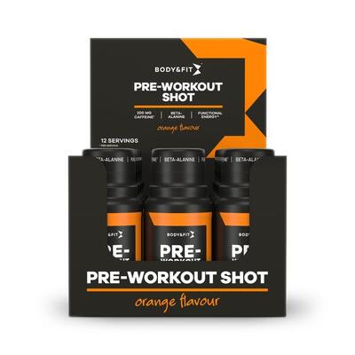 Body&fit pre workout shot orange 12x60ml