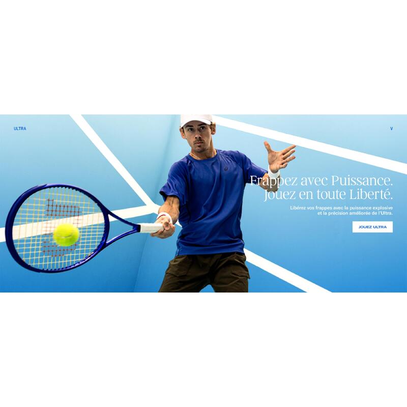 Yetişkin Kordajsız Tenis Raketi - 300 G - Mavi - Wilson Ultra 100 V5