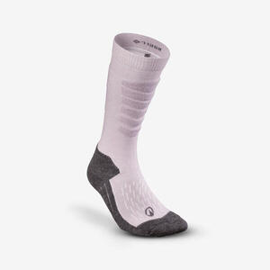 Calcetines de esquí cálidos y cómodos adultos 500 violeta