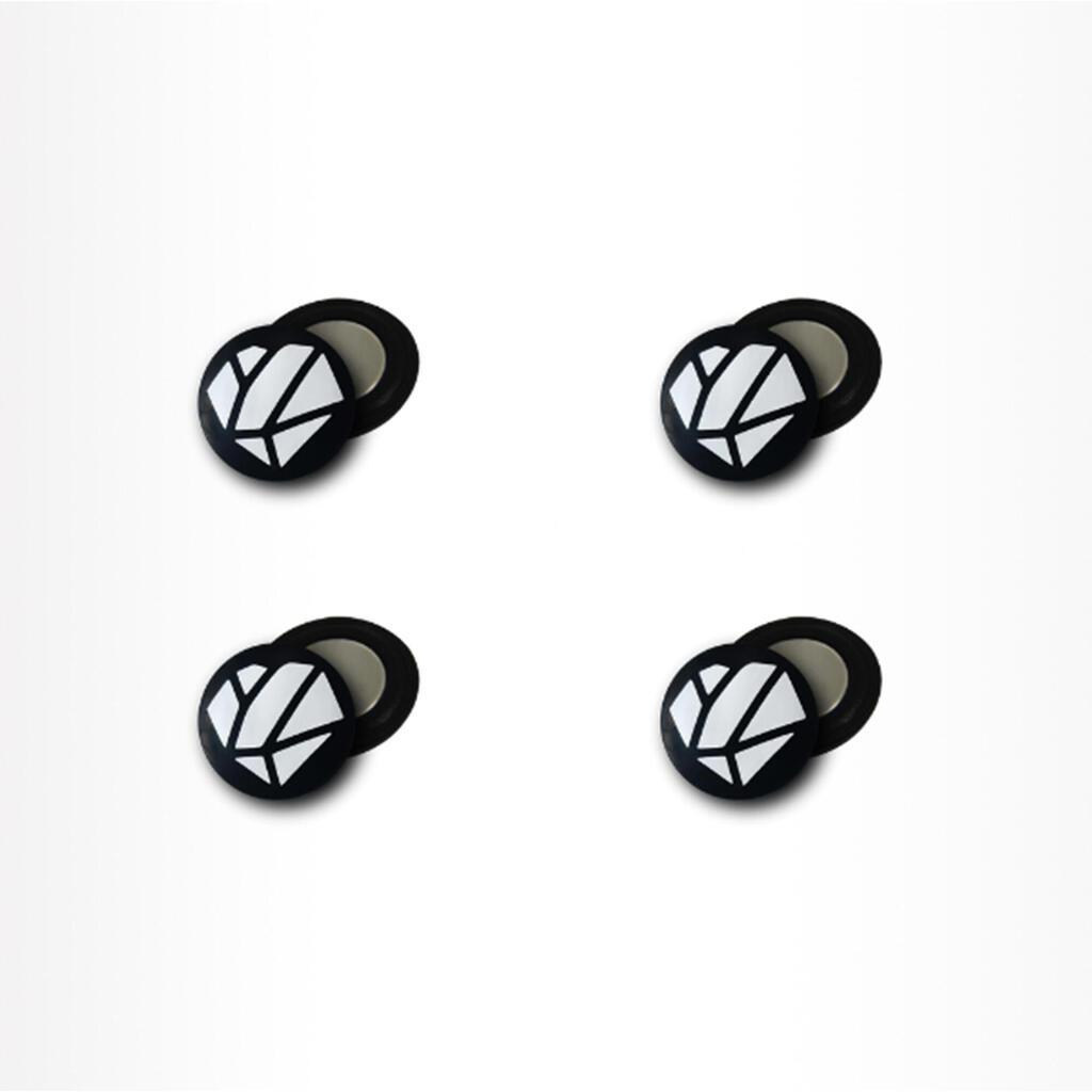 Shapeheart running and trail race number magnets x4