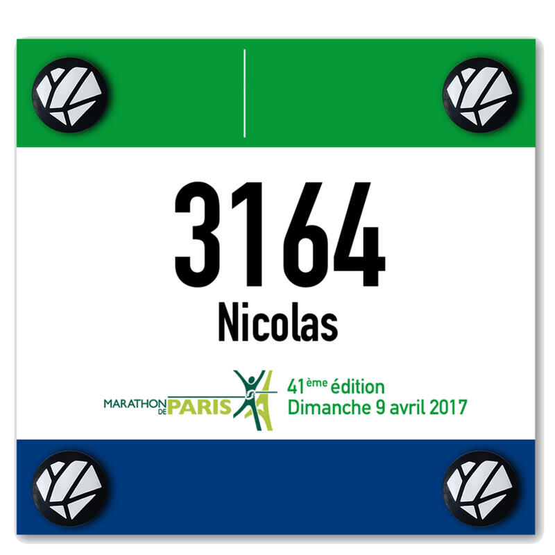 Magneți pentru numere concurs Shapeheart pentru alergare și trail x4