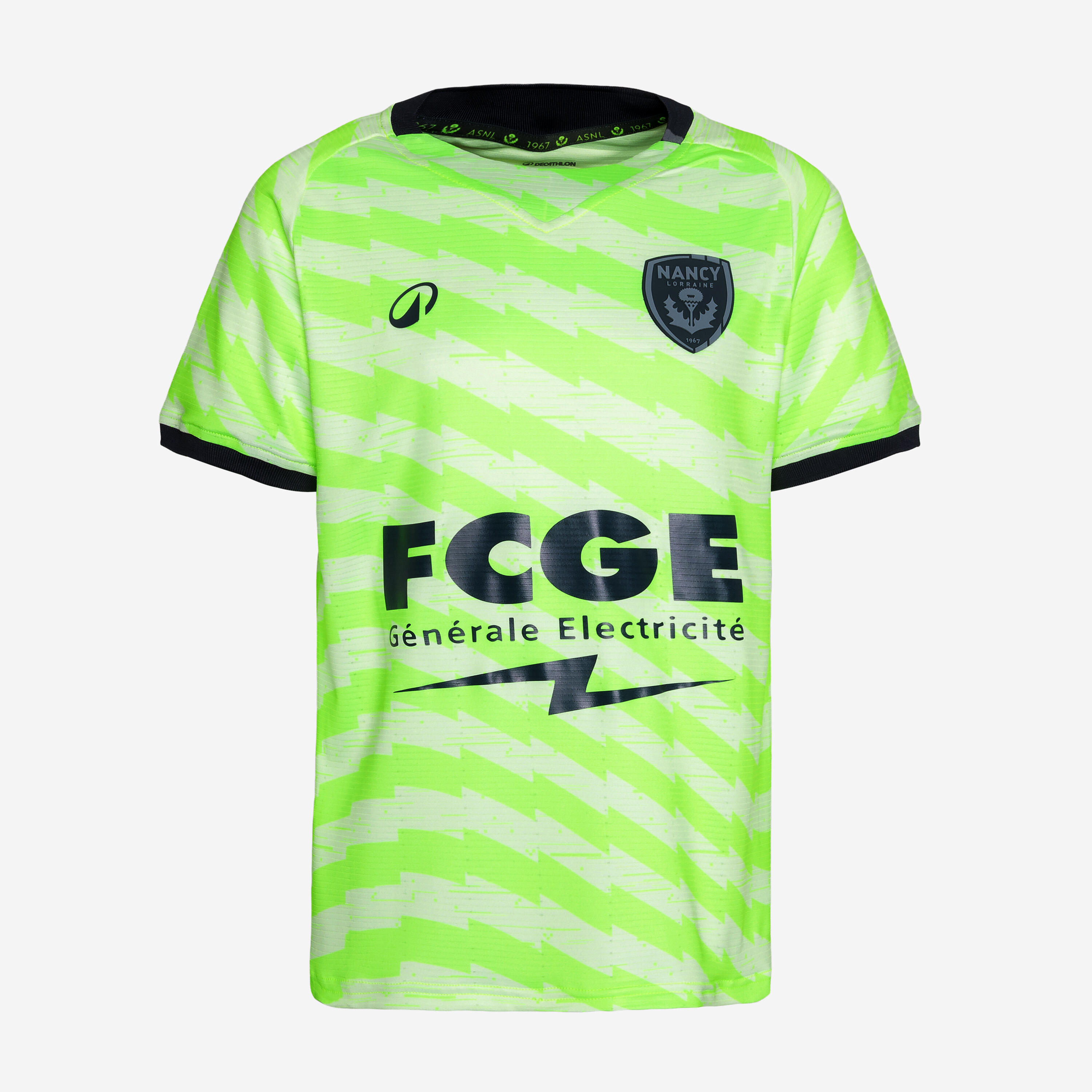 Maillot enfant manches courtes officiel ASNL 25/26 gardien de but jaune et gris 2/5