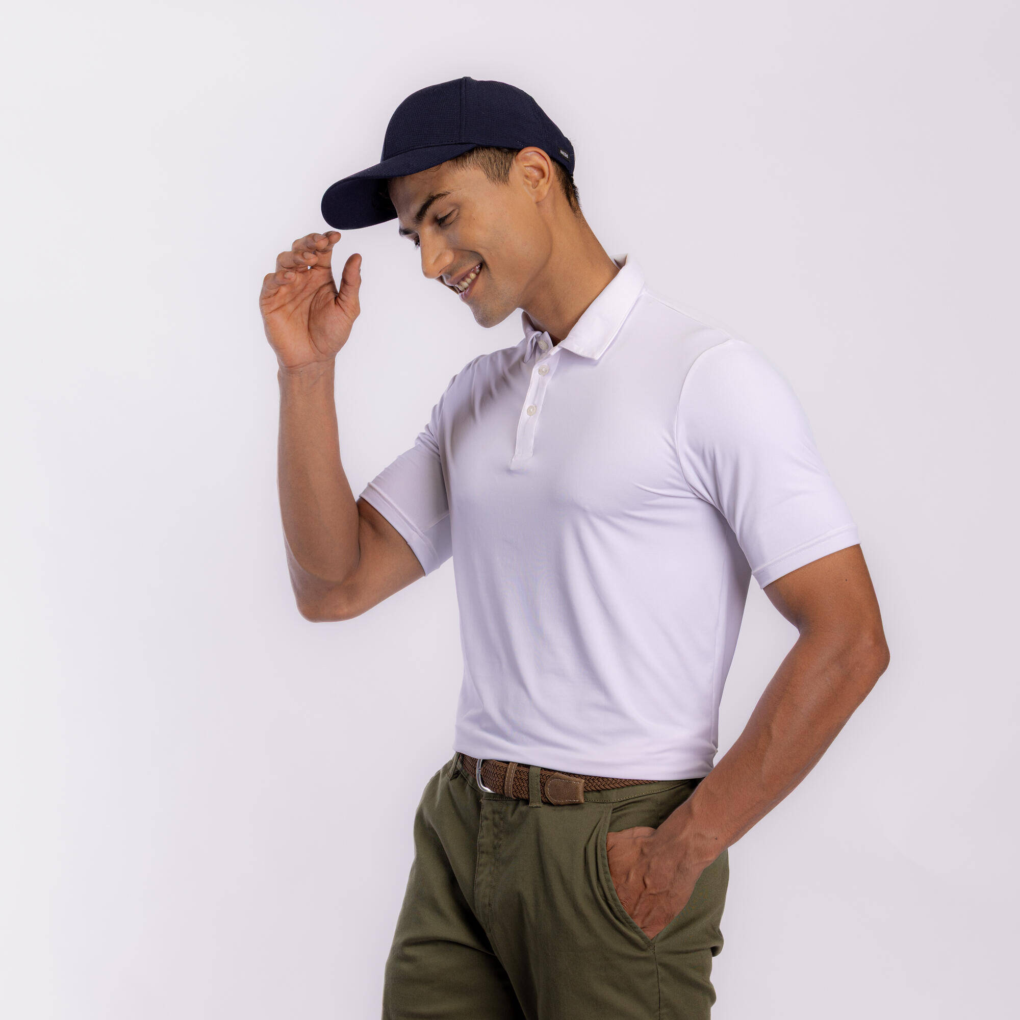 Men Golf Polo T-Shirt 500 White -  5