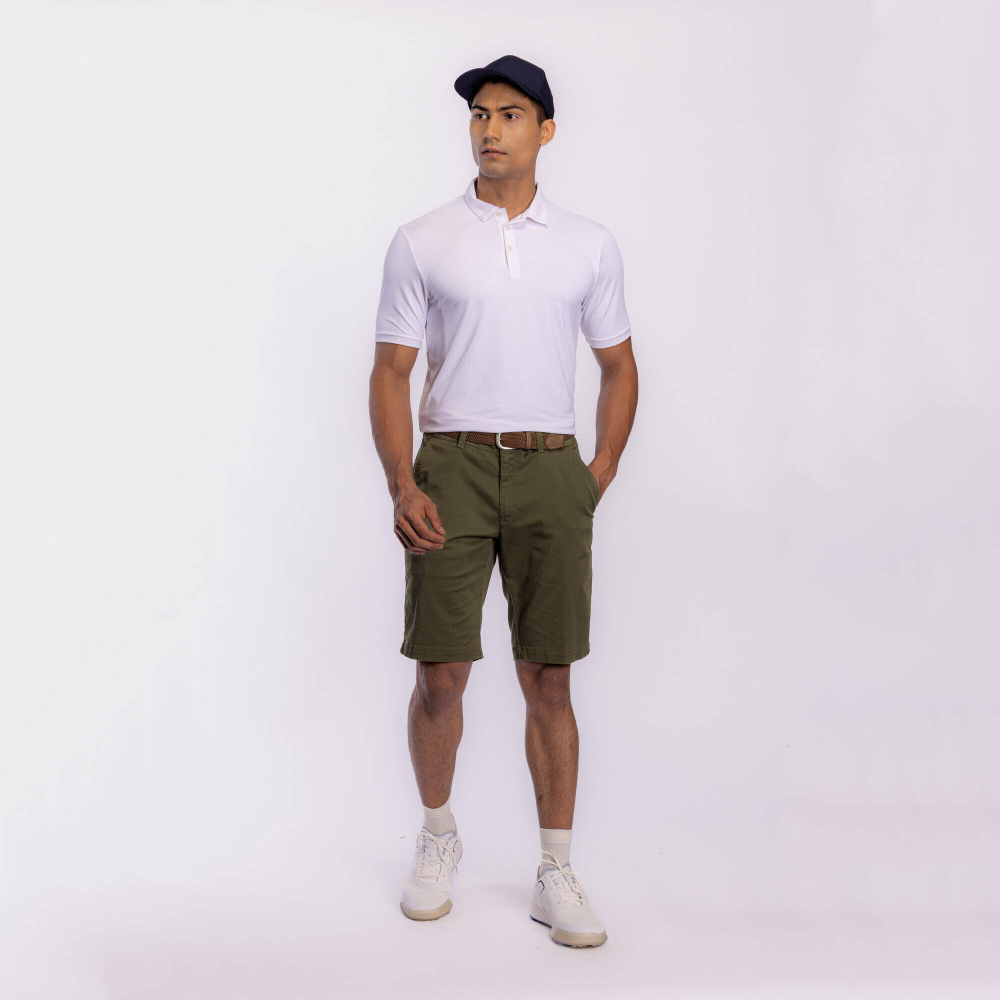 Men Golf Polo T-Shirt 500 White -  2