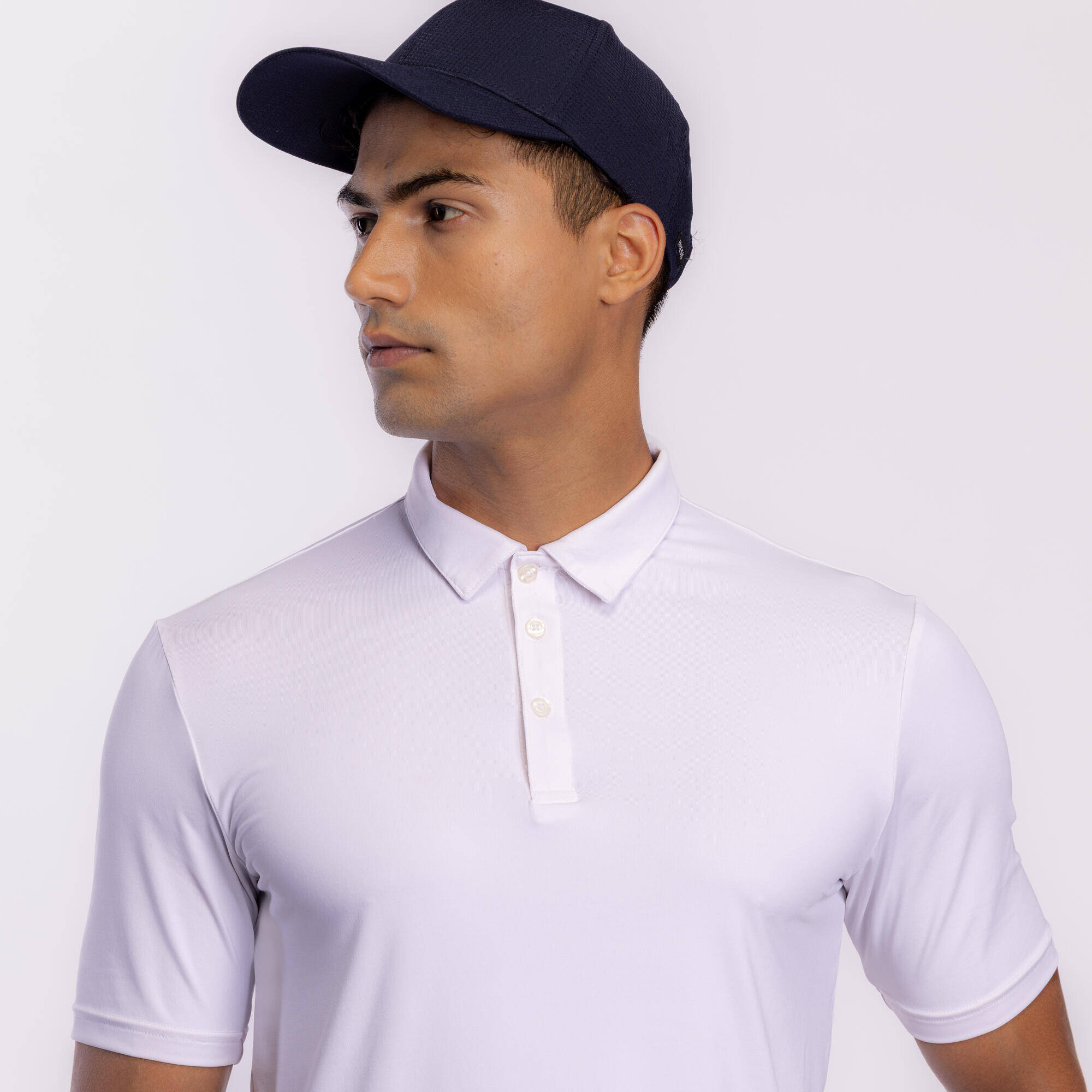 Men Golf Polo T-Shirt 500 White -  3