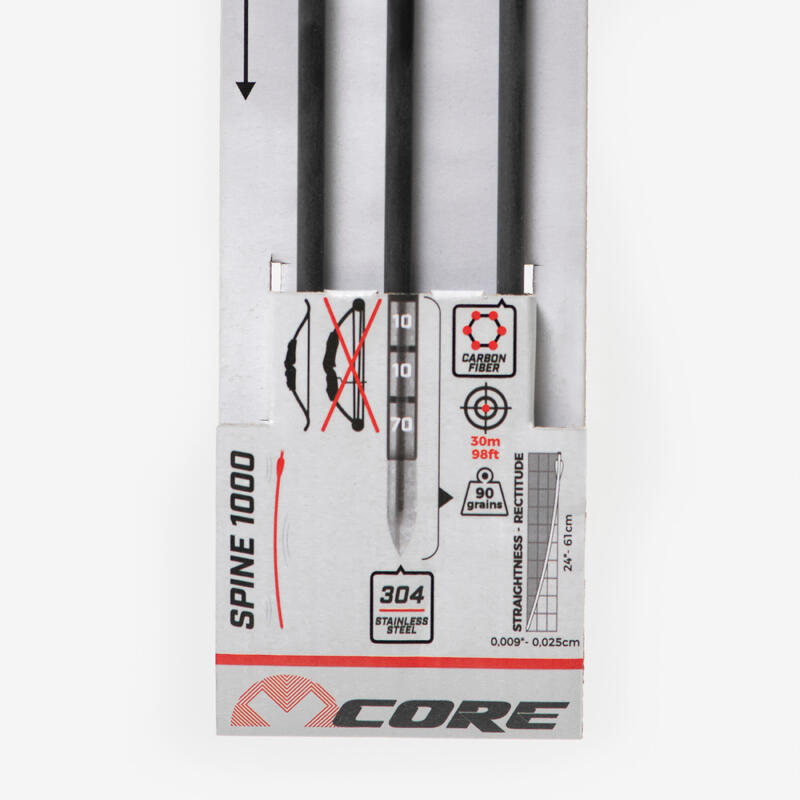 Set de 3 săgeți Core Jet pentru arc din lemn Core Shift