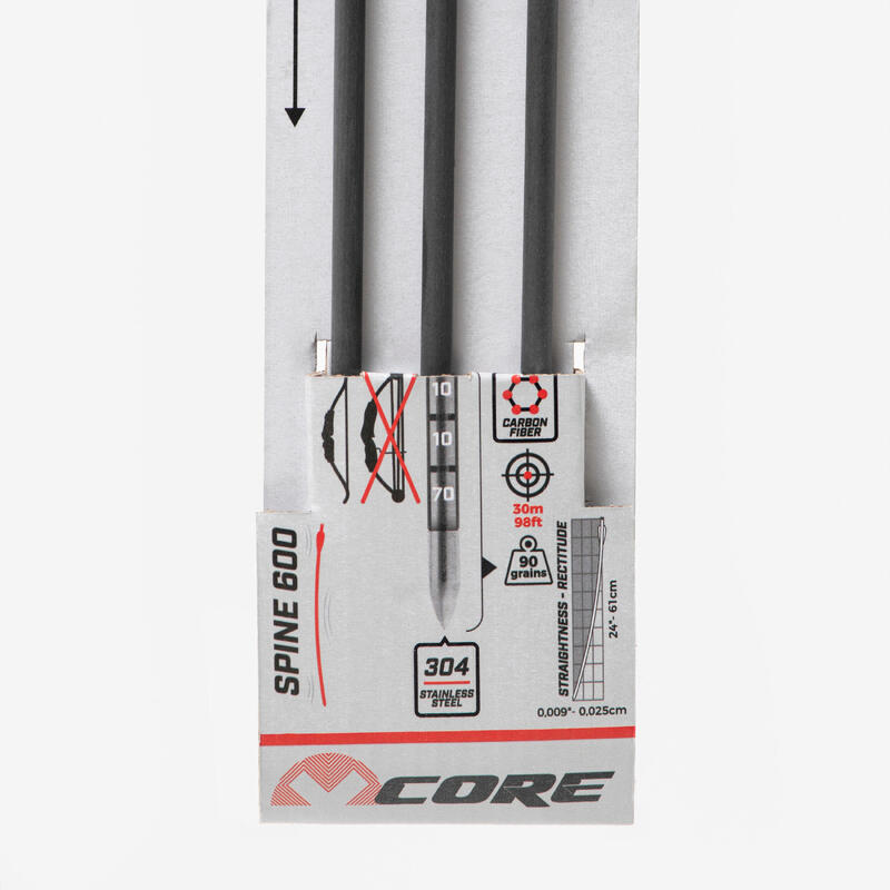 Sada 3 šípů Core Jet k dřevěnému luku Core Shift