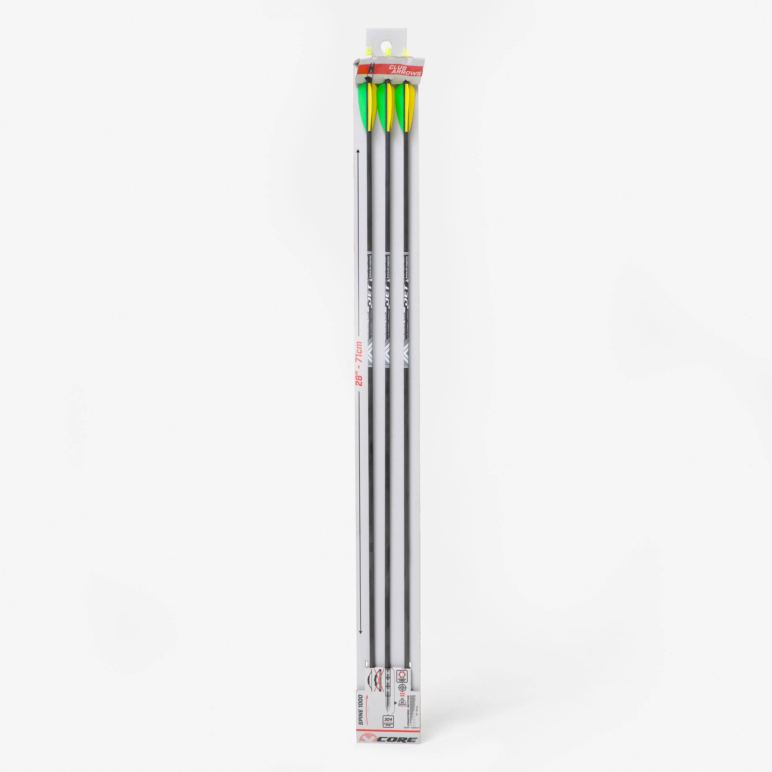 Conjunto de 3 flechas Core Jet para Arco Madeira Core Shift 12/12