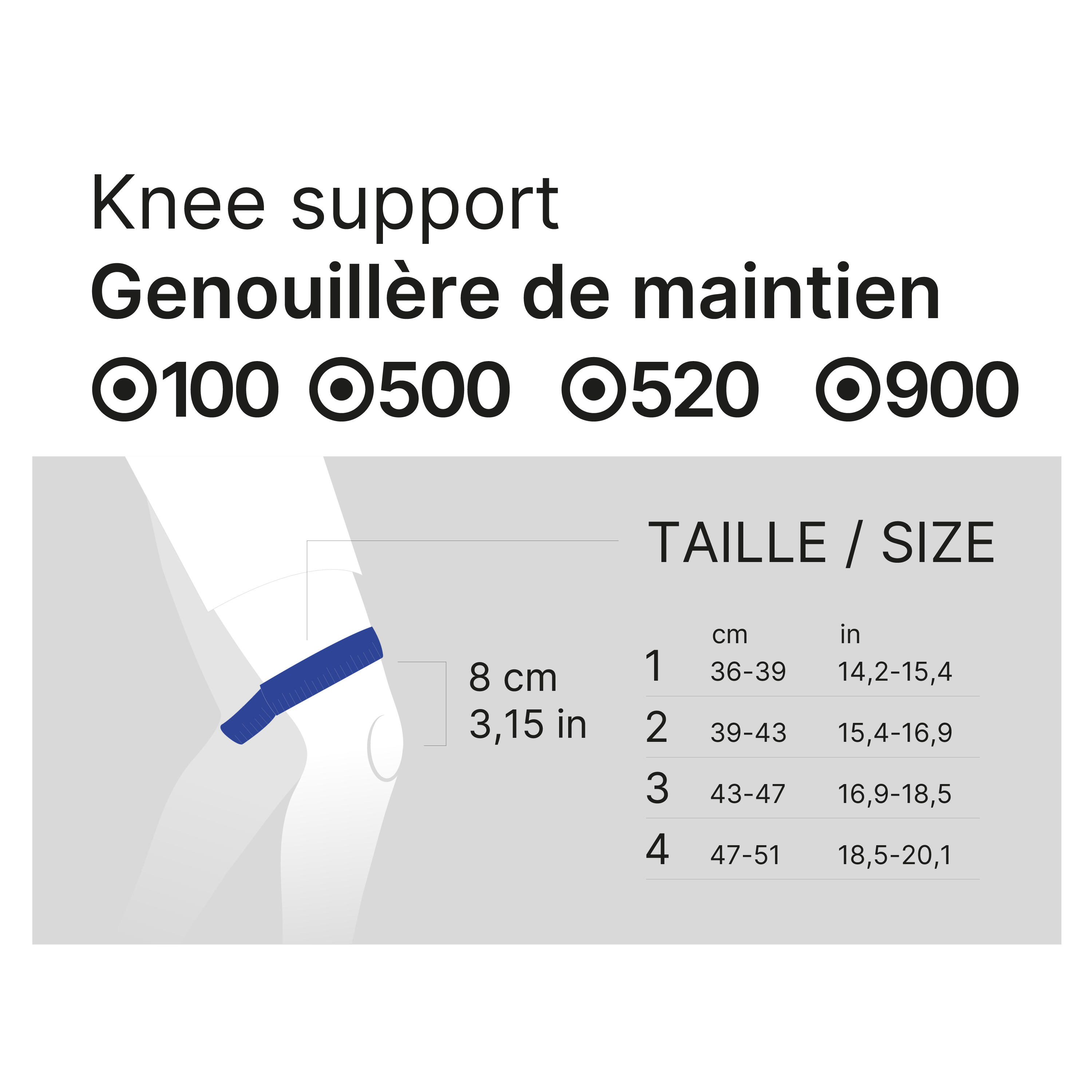 Knee Protector or Support L2 for Both Legs 520 - Black