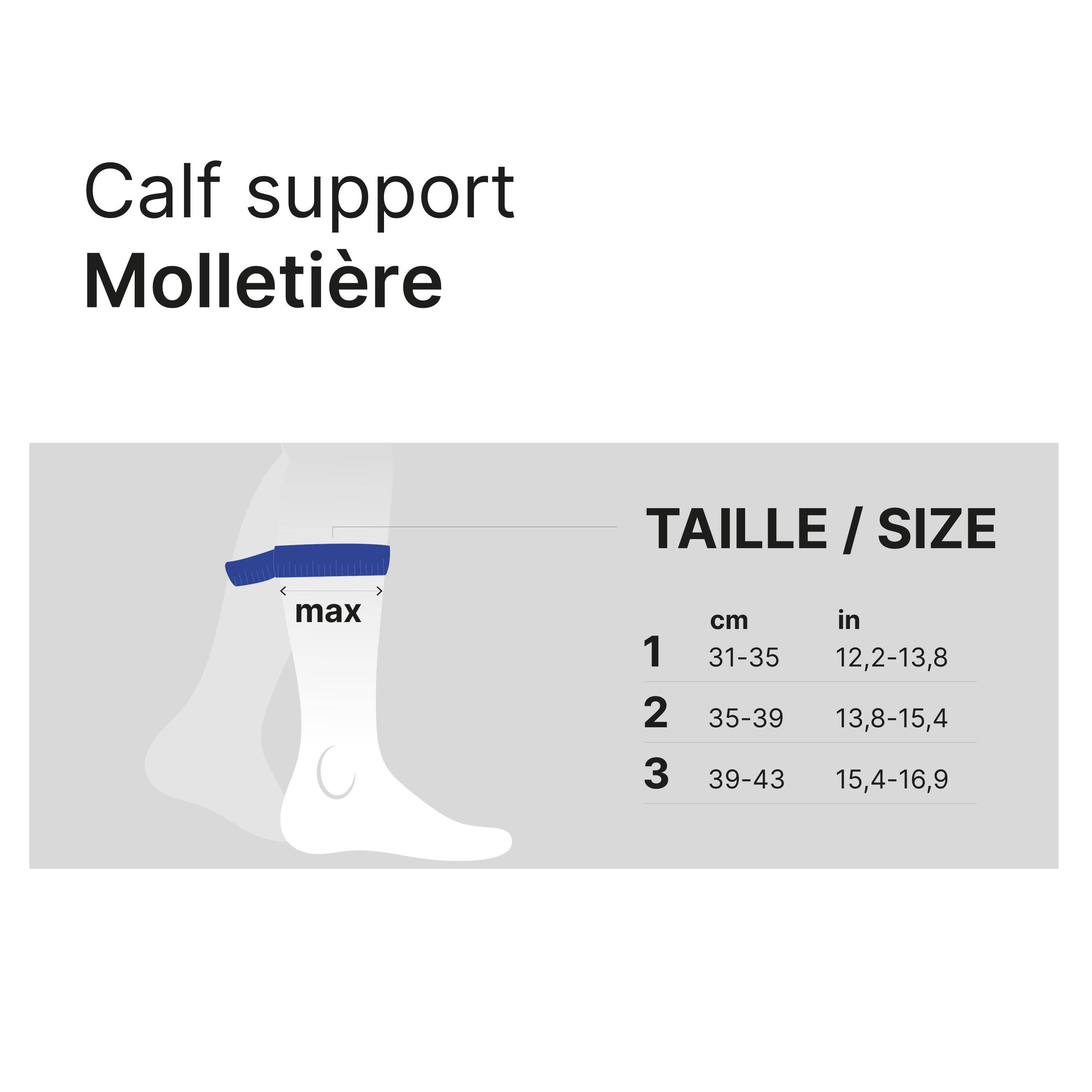 Unisex calf support - Smoked Black -  2