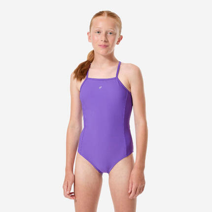 Maillot de bain 1 pièce natation Fille - 500 Kamily noir or