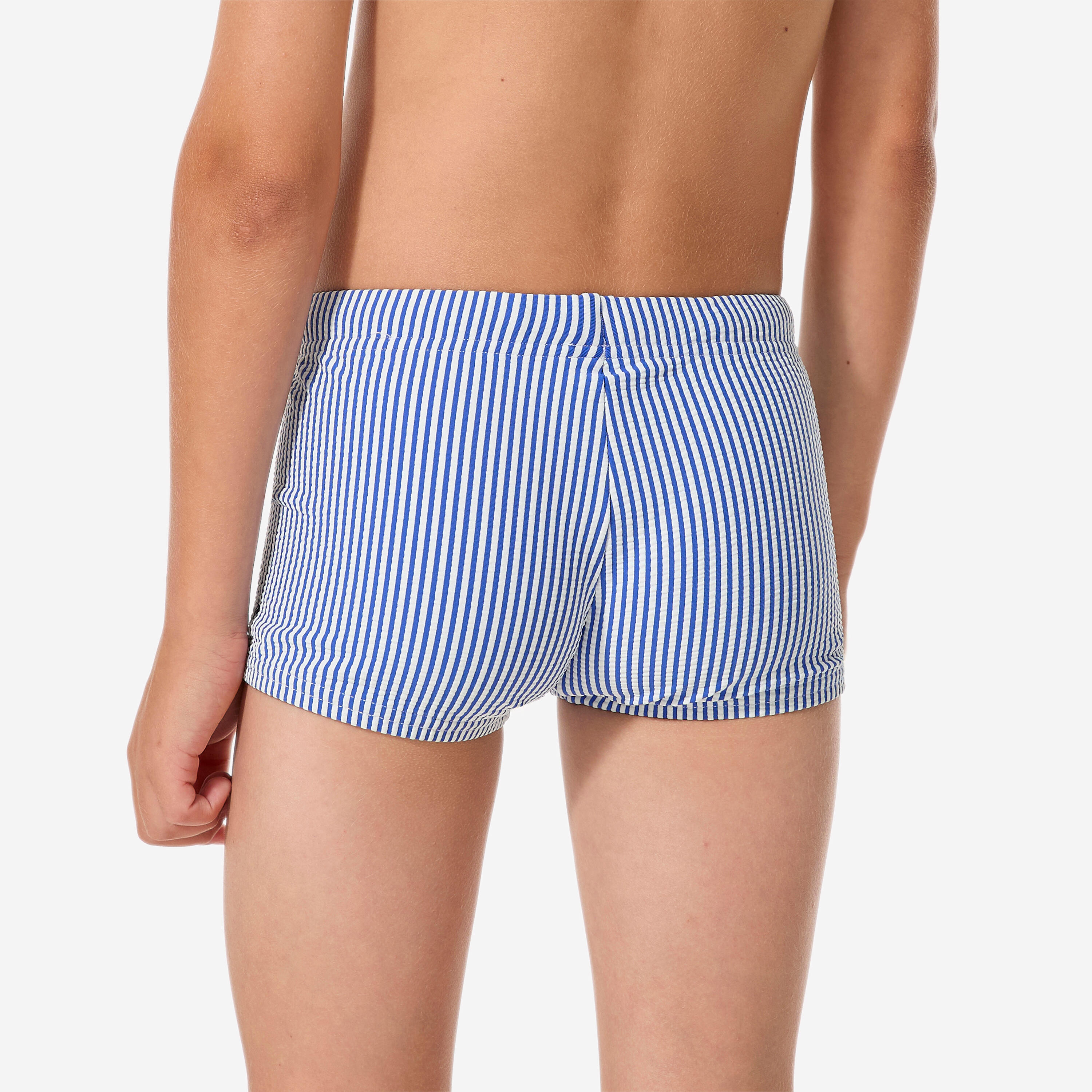 Bañador Niño Bóxer Natación Fiti Azul Rayas Texturizado 4/11