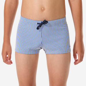 Bañador Niño Bóxer Natación Fiti Azul Rayas Texturizado