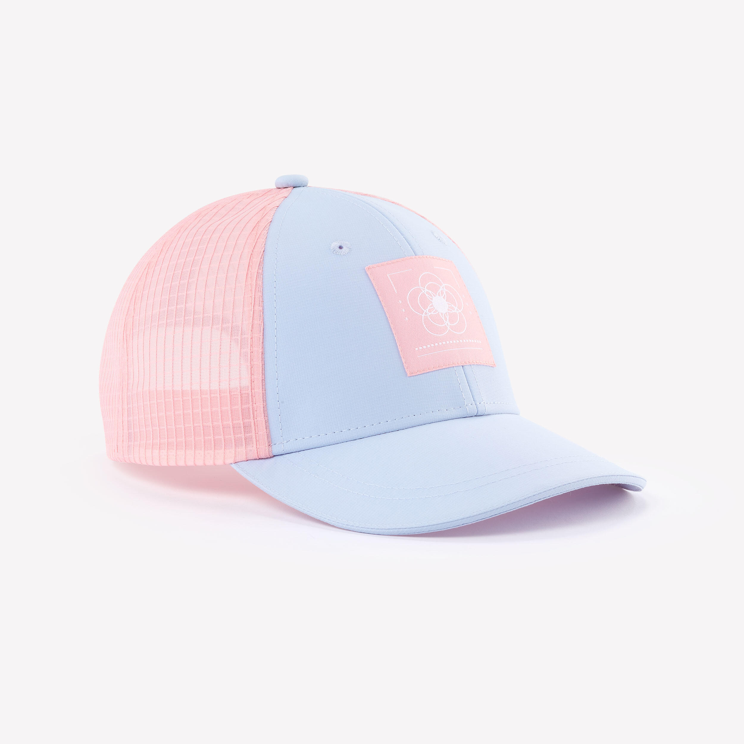 Kids’ Trucker hiking cap MH100, 7-15 years - Purple