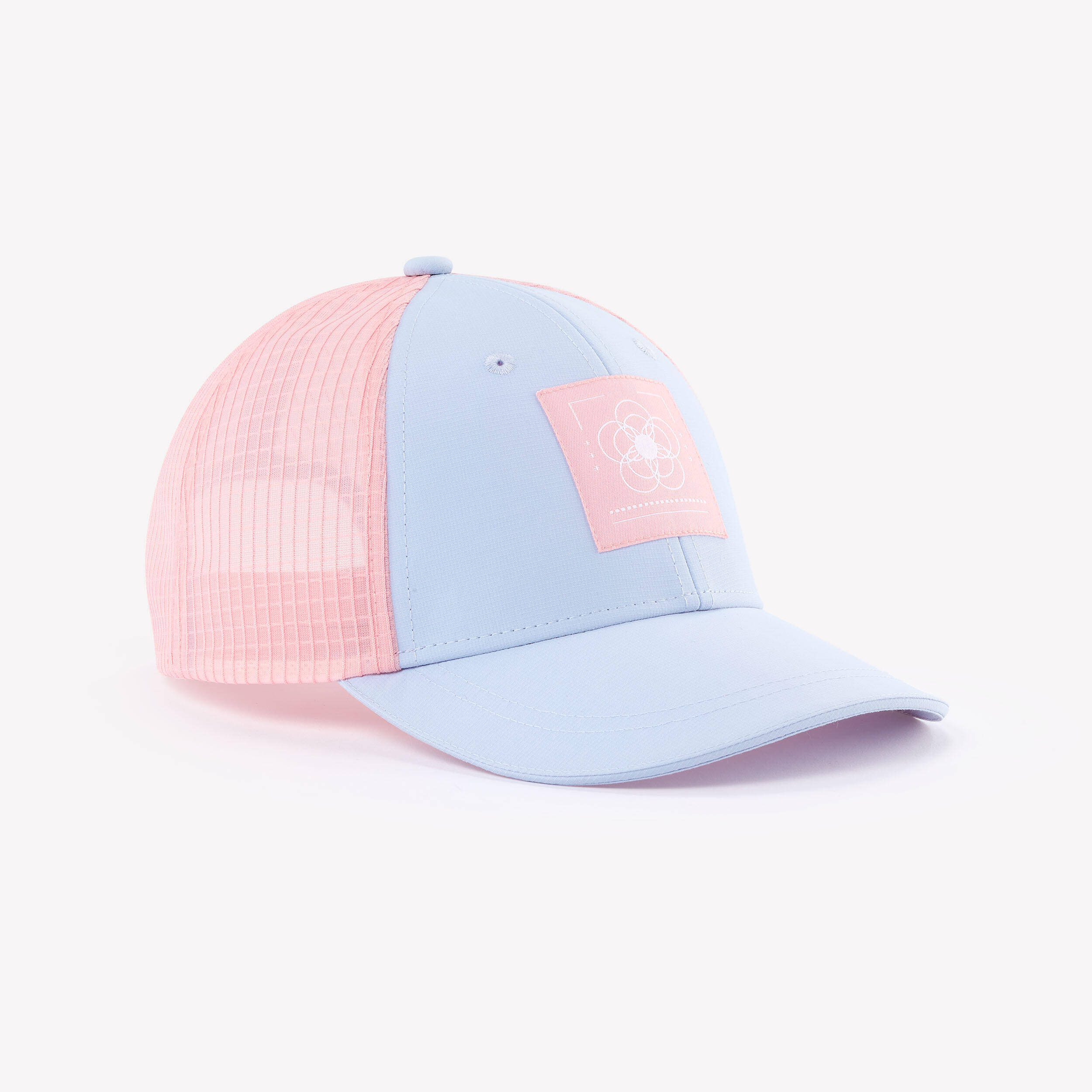 Kids’ Trucker hiking cap MH100, 7-15 years - Purple